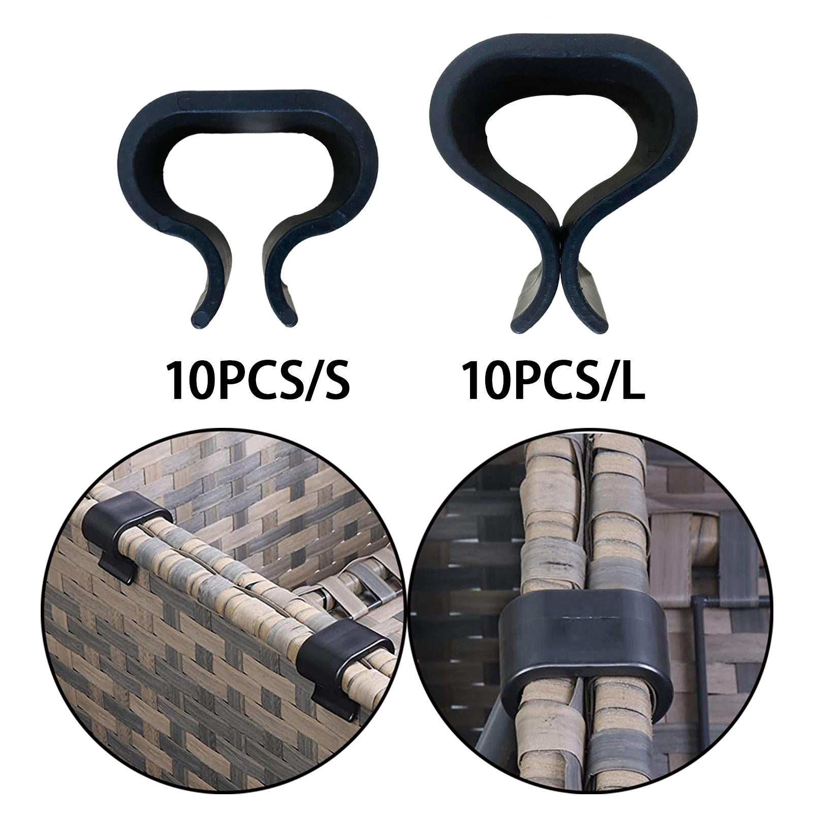 10 Pieces Patio Wicker Furniture Clips Chair Fasteners Patio Sofa Clips 7x6cm