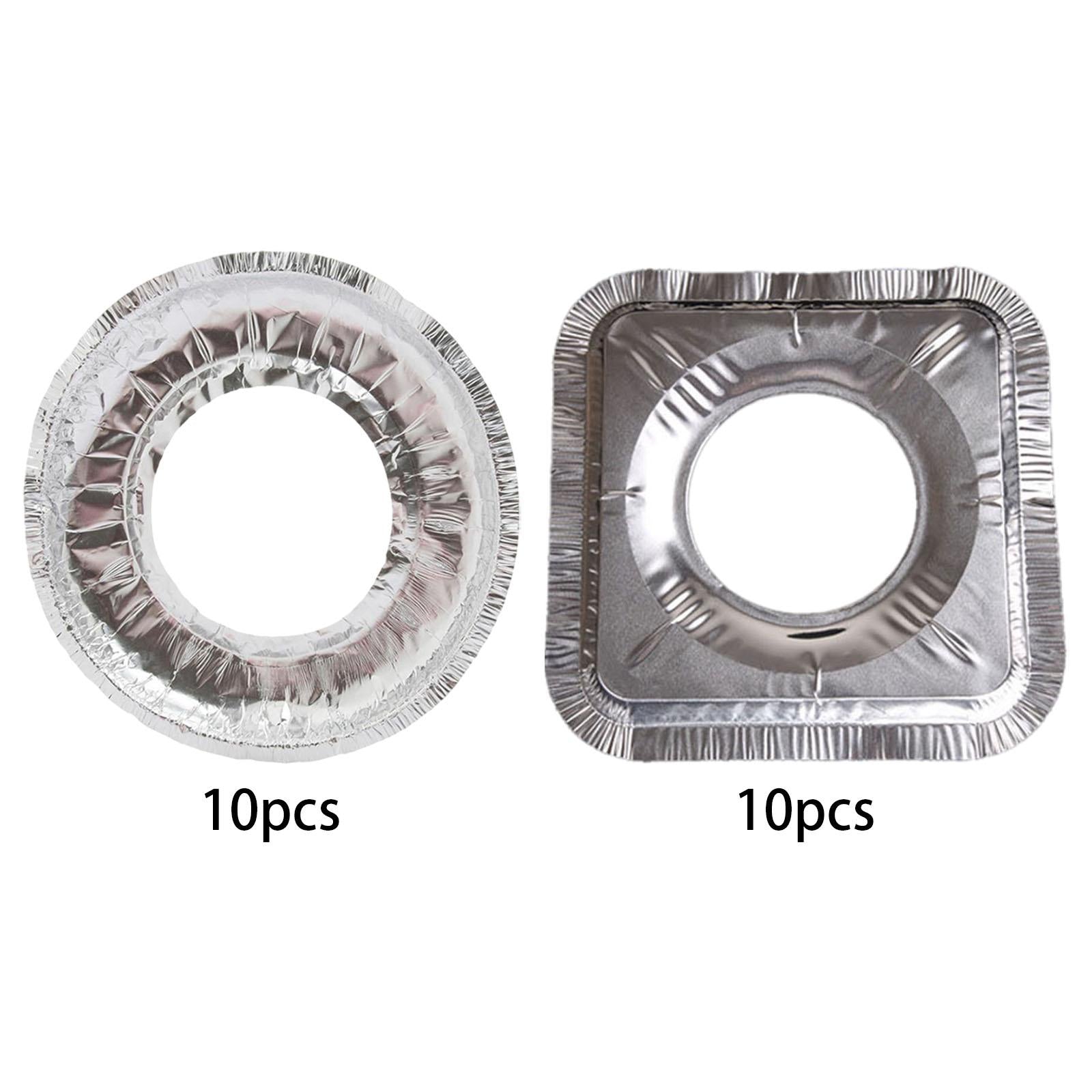 10pcs Aluminum Foil Gas Burner Bib Liners Stove Cover Stove Guard Easy Clean Square