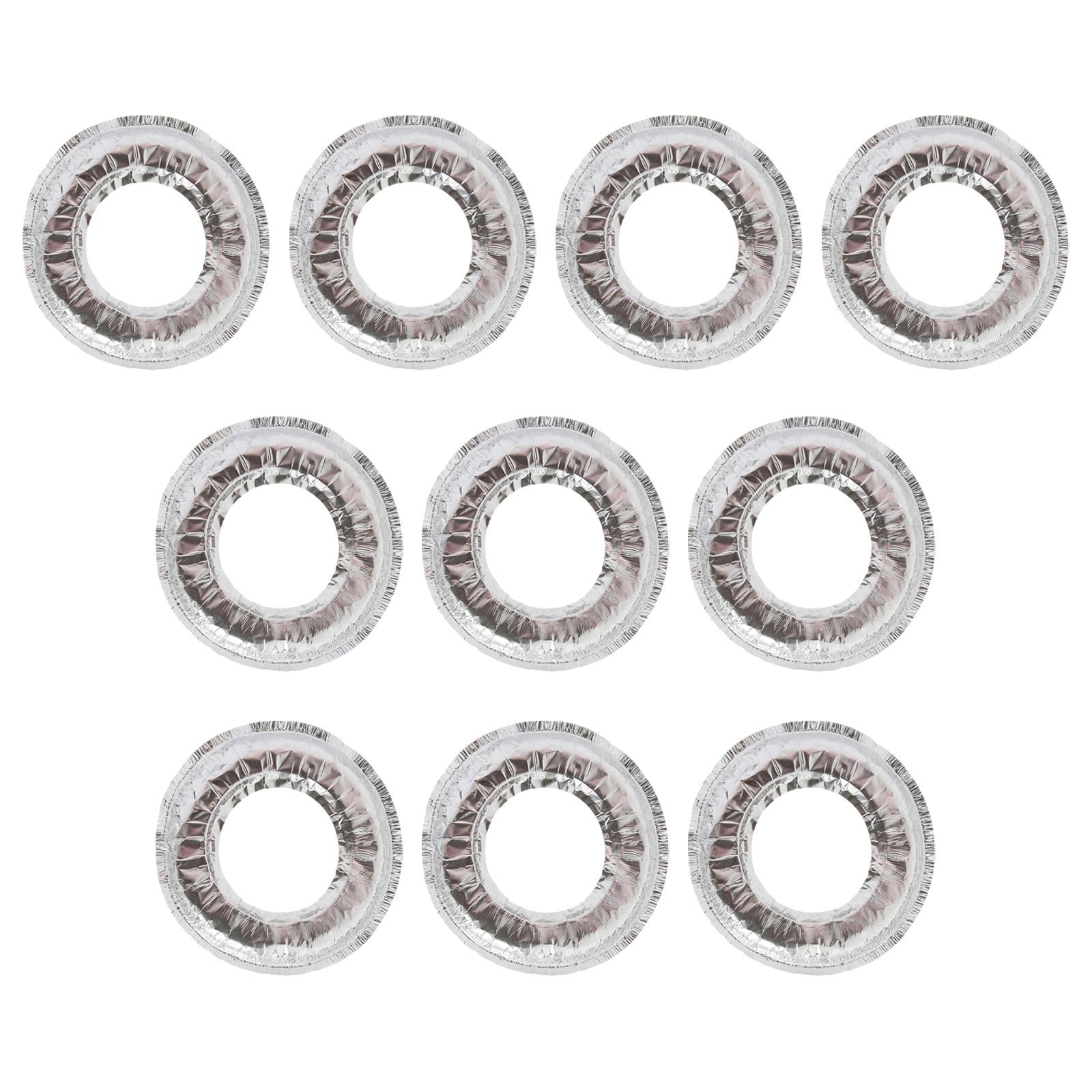 10pcs Aluminum Foil Gas Burner Bib Liners Stove Cover Stove Guard Easy Clean Round