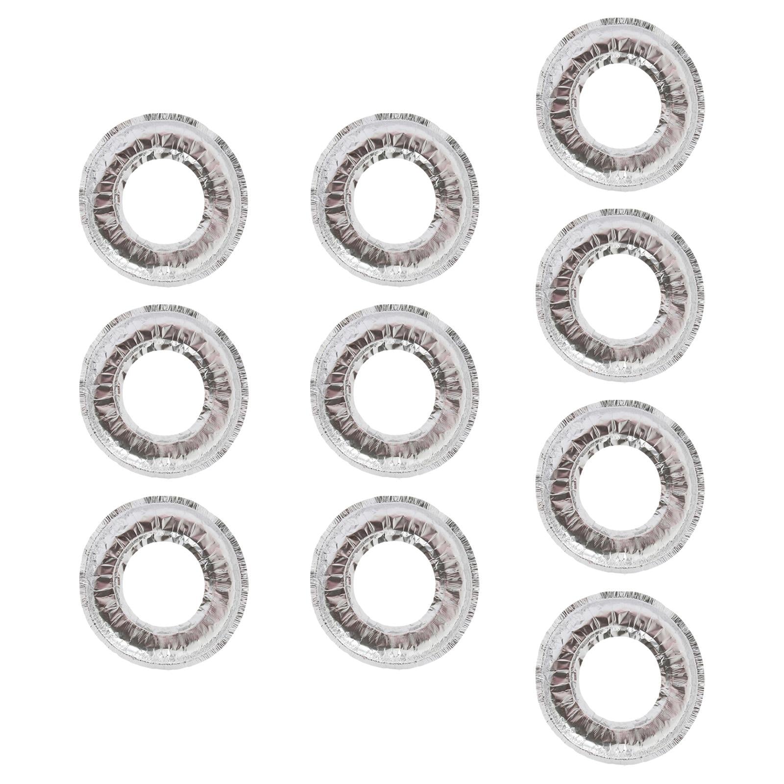 10pcs Aluminum Foil Gas Burner Bib Liners Stove Cover Stove Guard Easy Clean Round