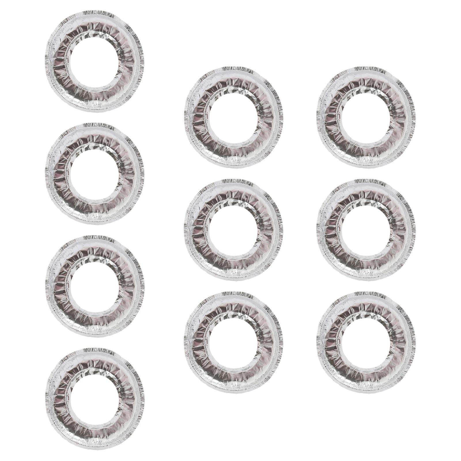 10pcs Aluminum Foil Gas Burner Bib Liners Stove Cover Stove Guard Easy Clean Round