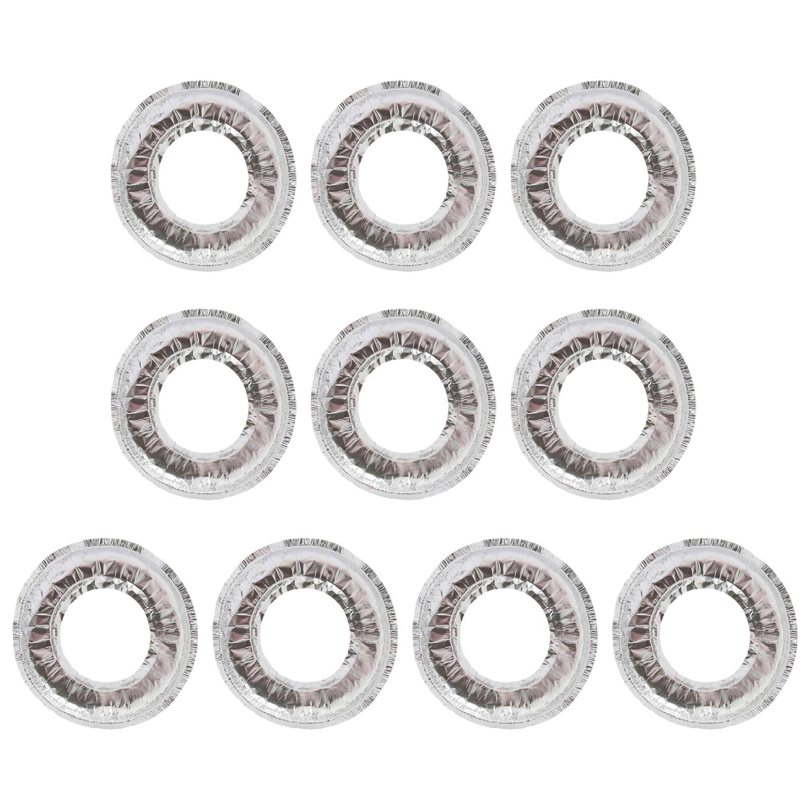 10pcs Aluminum Foil Gas Burner Bib Liners Stove Cover Stove Guard Easy Clean Round