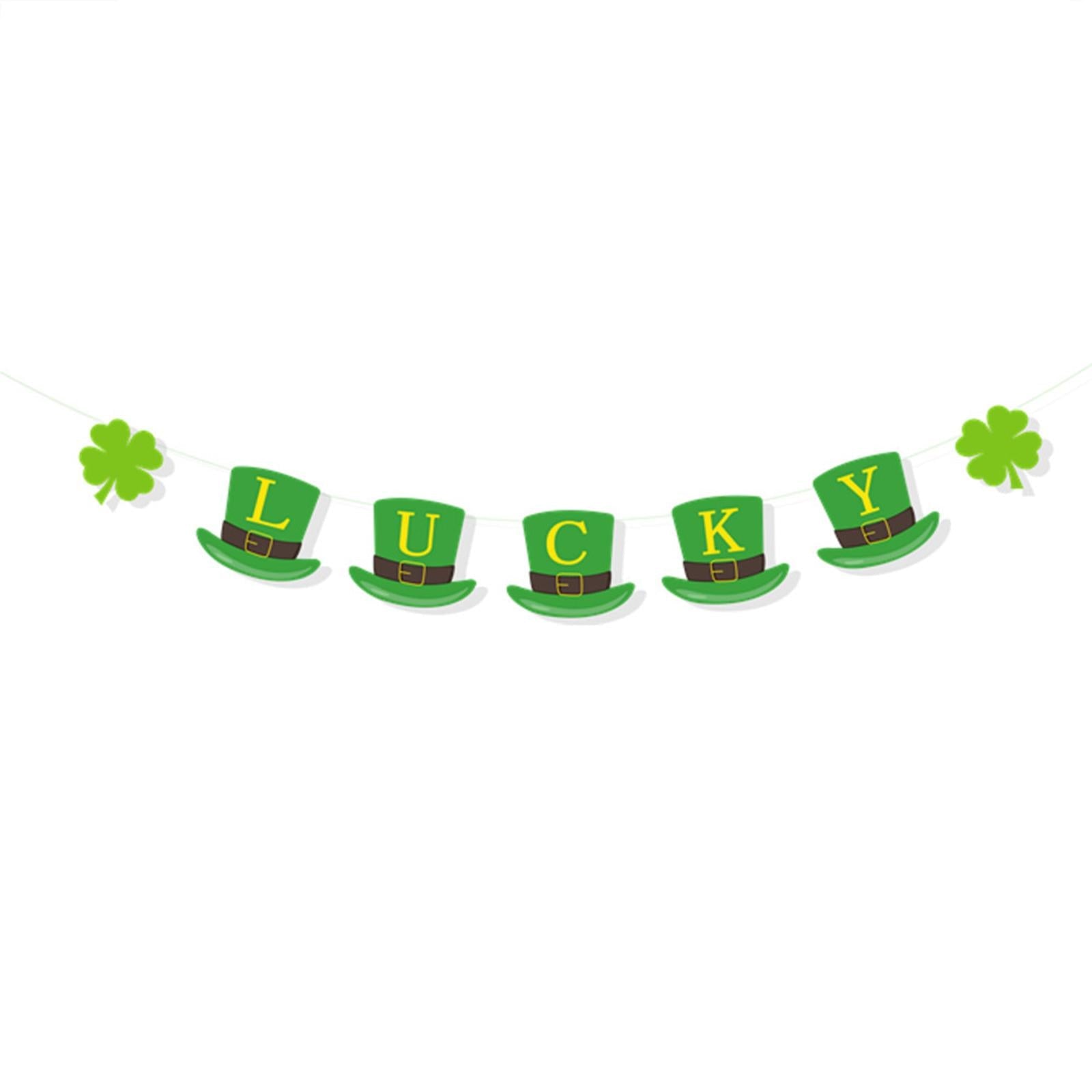 28Pcs ST Patricks Day Decorations Hanging Banner Party Favors Photo Props