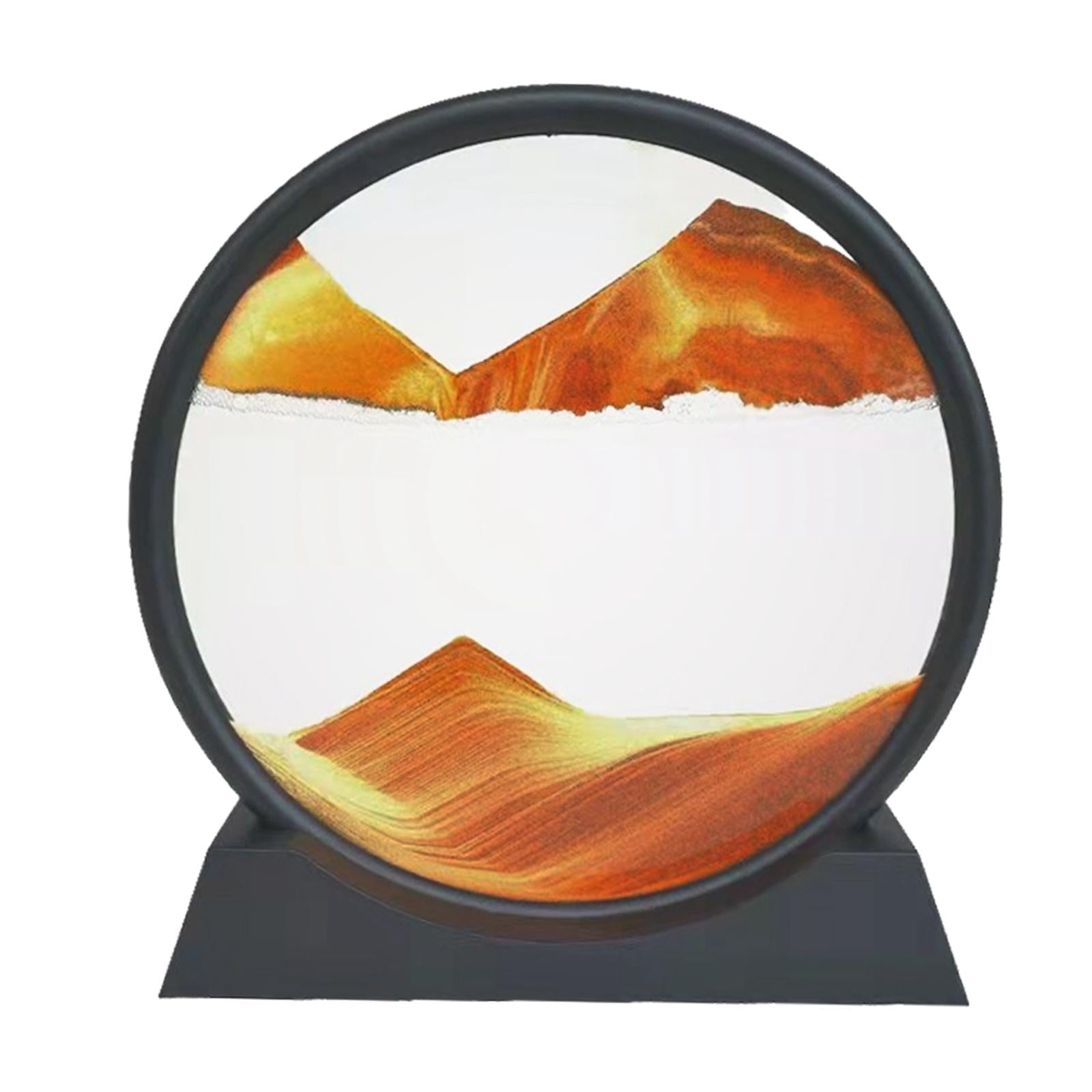 12 Art Picture Round Deep Sea Sandscape in Motion Display yellow"