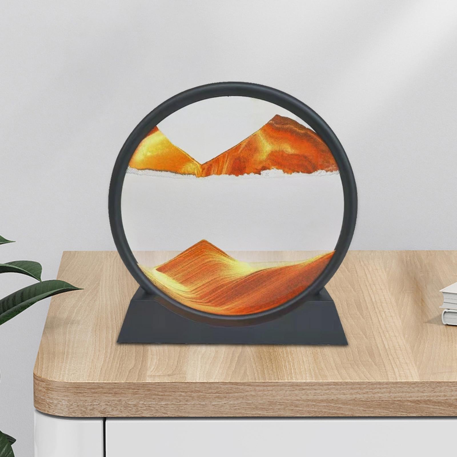 12 Art Picture Round Deep Sea Sandscape in Motion Display yellow"