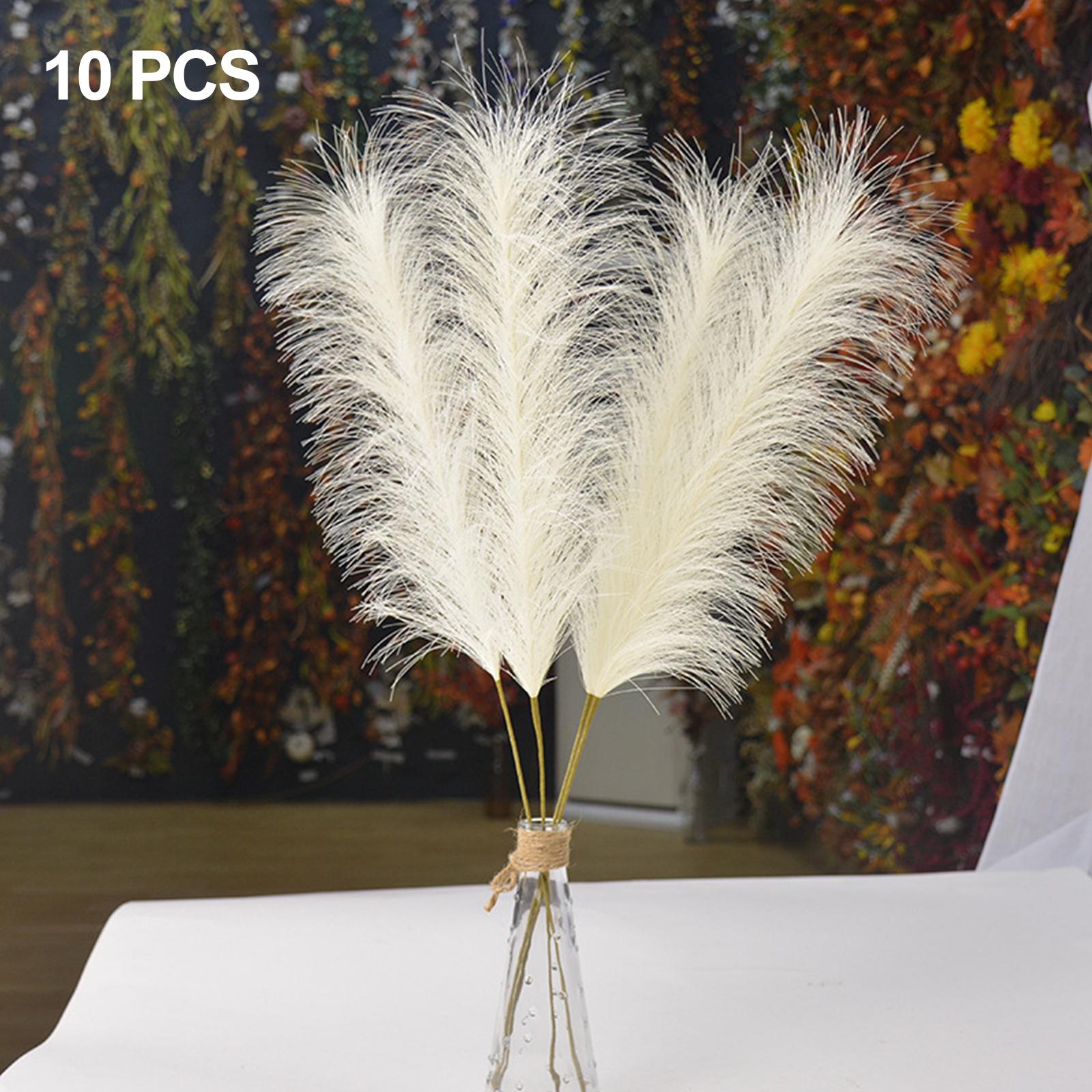 10x Artificial Pampas Grass Bouquet 24 Tall DIY Vase for Home Party Bedroom