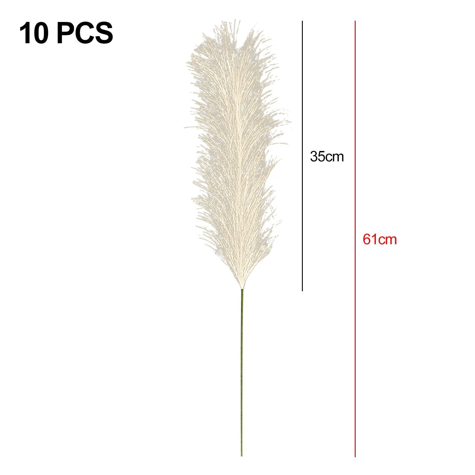 10x Artificial Pampas Grass Bouquet 24 Tall DIY Vase for Home Party Bedroom