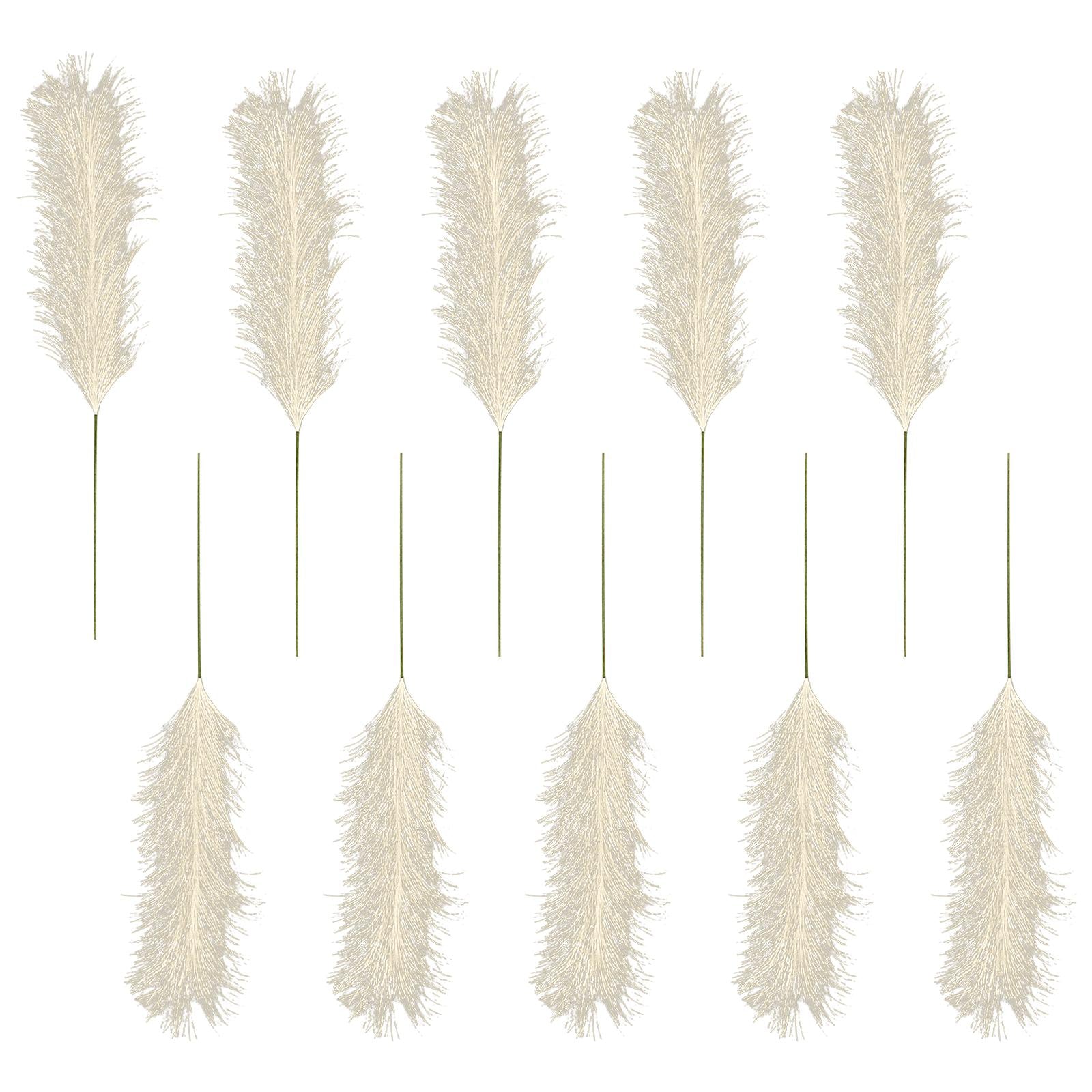 10x Artificial Pampas Grass Bouquet 24 Tall DIY Vase for Home Party Bedroom