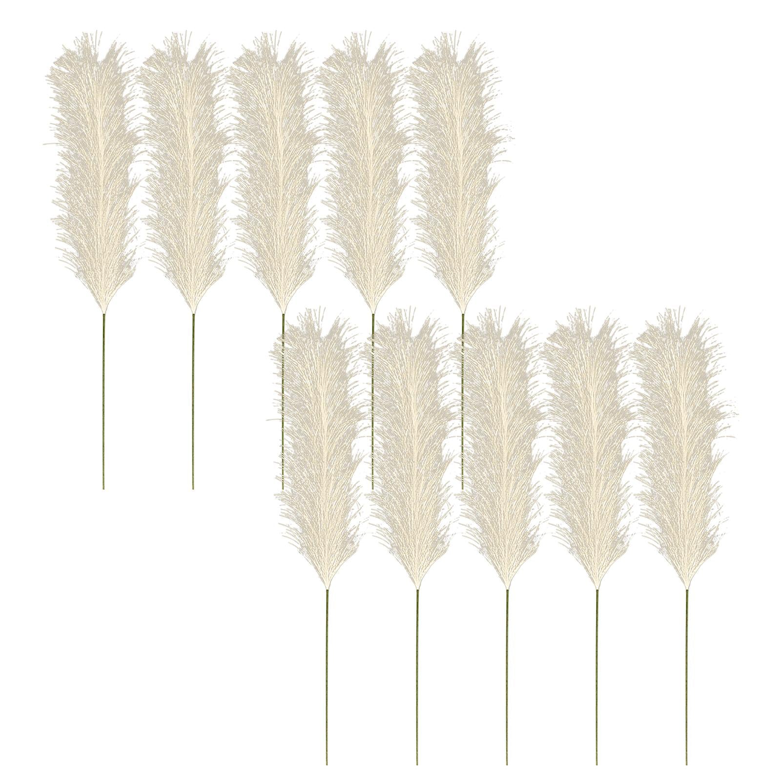 10x Artificial Pampas Grass Bouquet 24 Tall DIY Vase for Home Party Bedroom