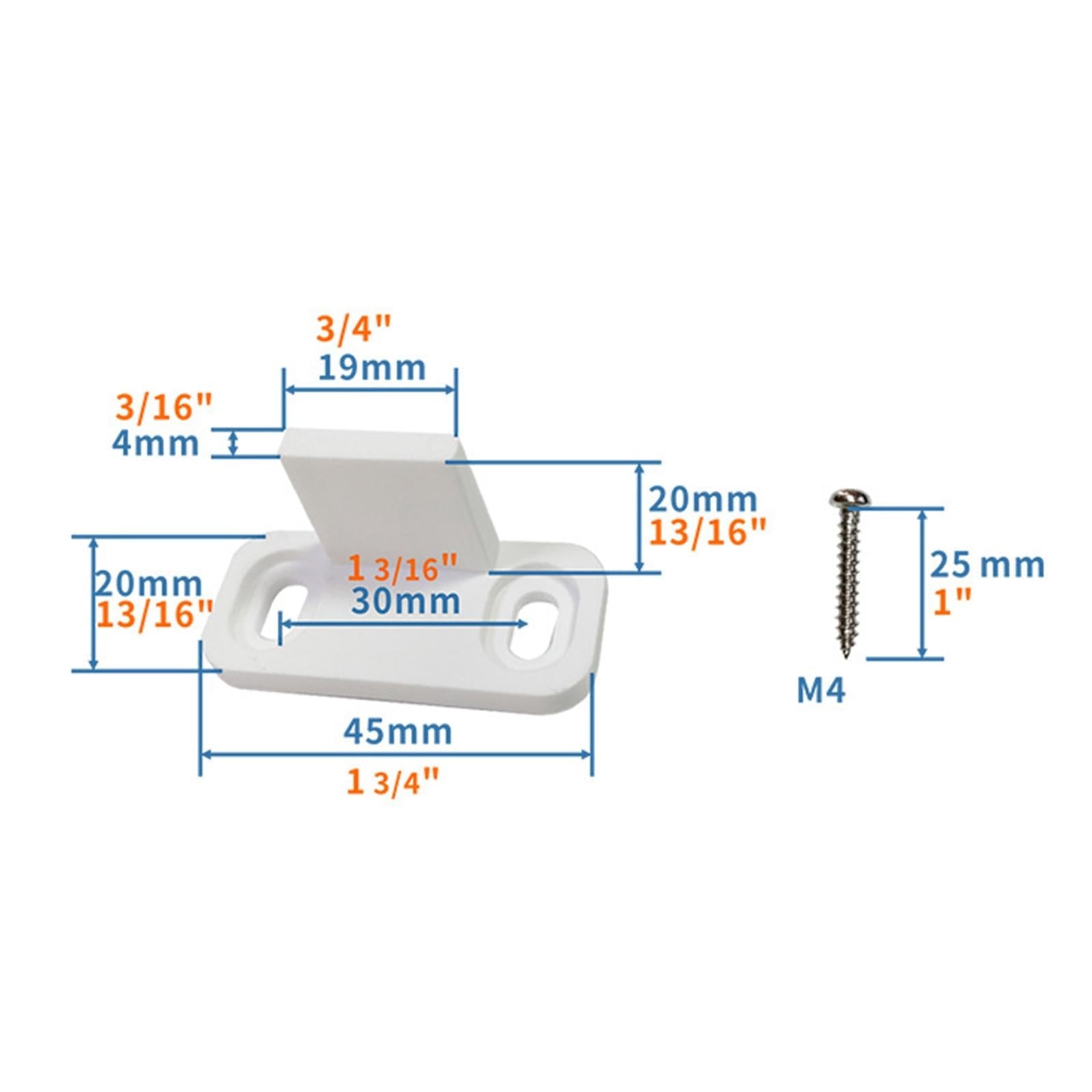 2Pcs Sliding Barn Door Floor Guides Bottom Floor Mounted Wood Door White