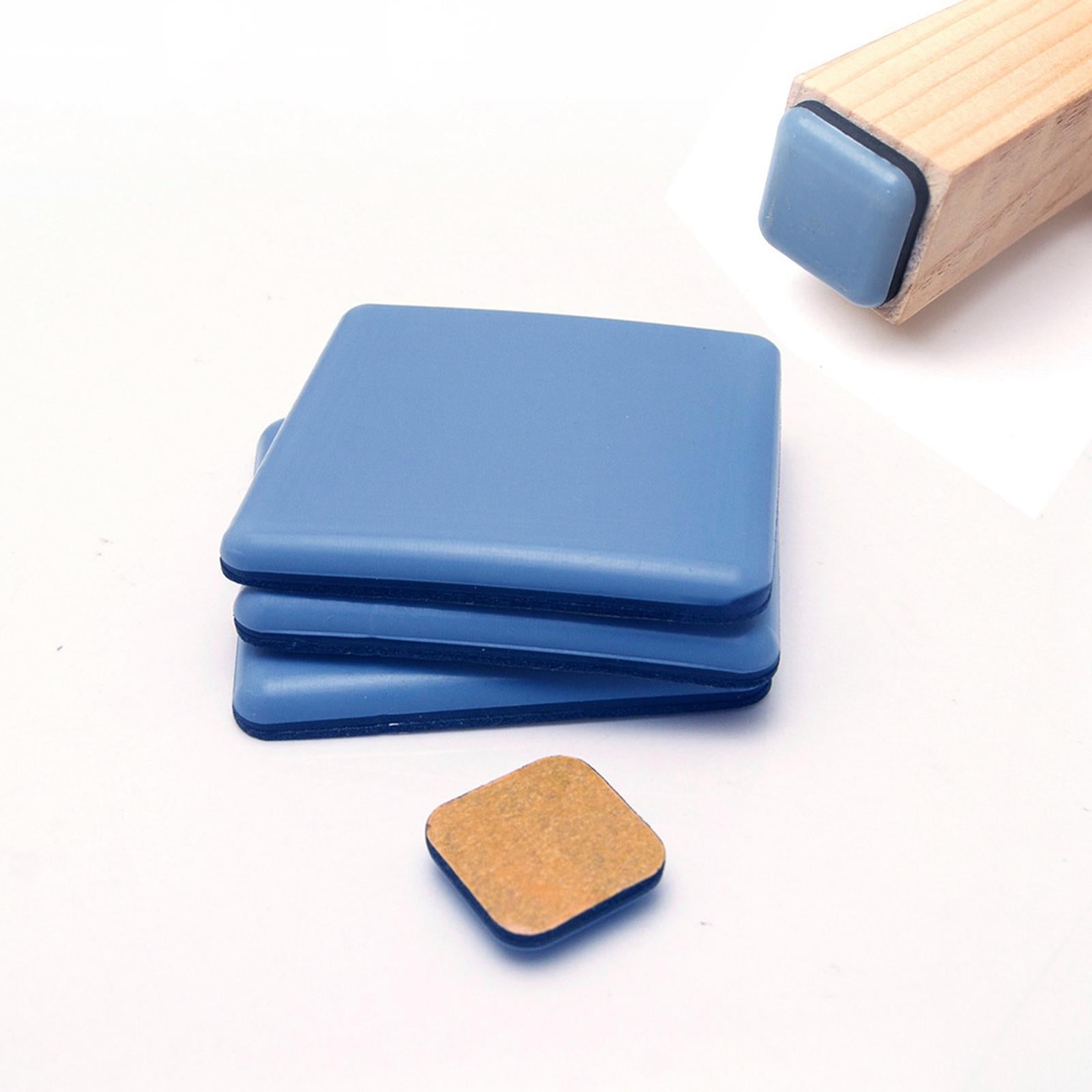 10x Slider Pad Furniture Floor Mat Self Adhesive Chair Leg Pad blue 25x25mm