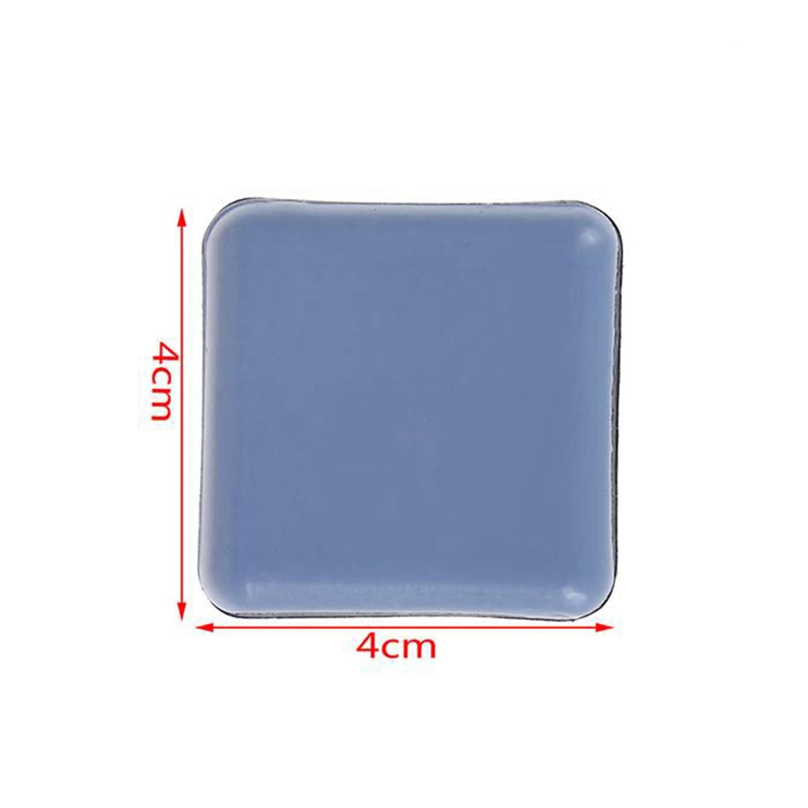 10x Slider Pad Furniture Floor Mat Self Adhesive Chair Leg Pad blue 40x40mm