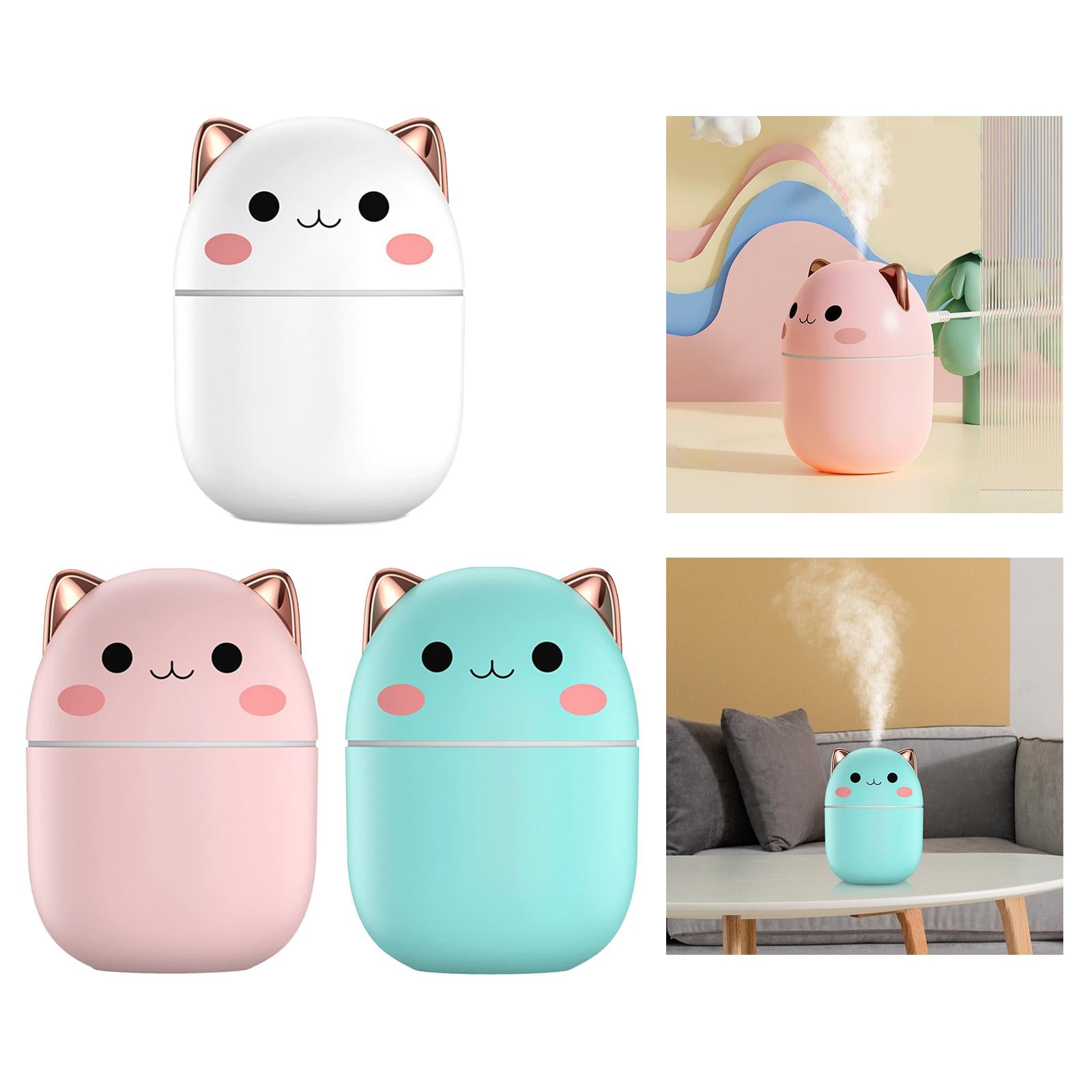 250ml Portable USB Mini Car Home Humidifier Aroma Oil Diffuser Mist Purifier White