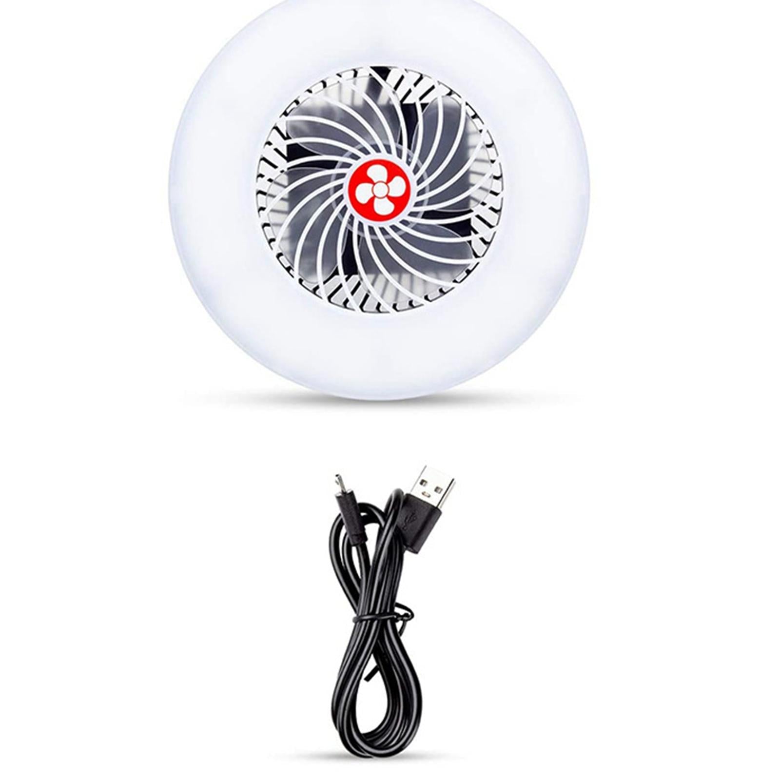 2 in 1 Camping Fan Electric Fan USB Rechargeable Tent Fan Lighting 54 LED