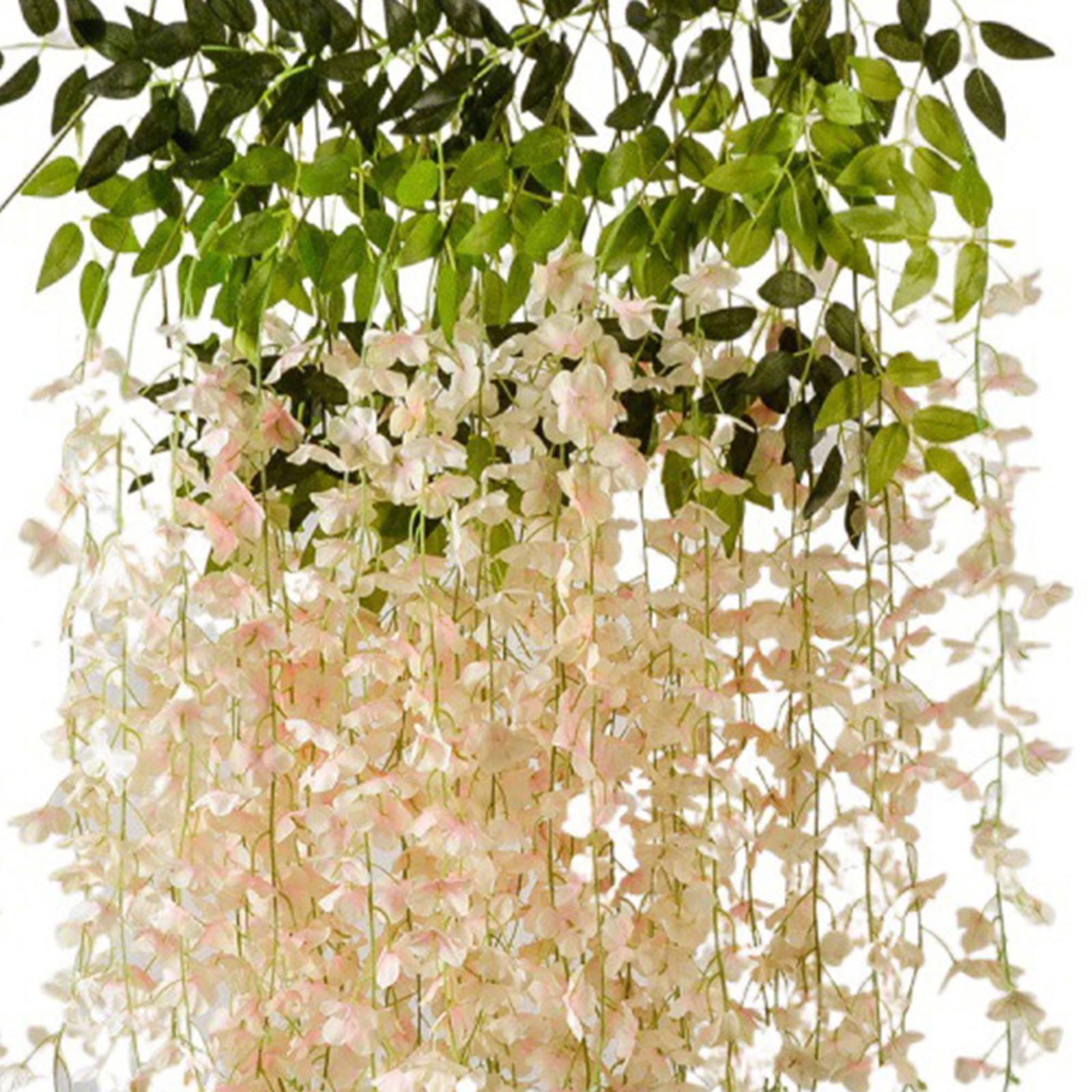 12x Artificial Wisteria Garland Arch Simulation Flower for Wedding Wall Light Pink