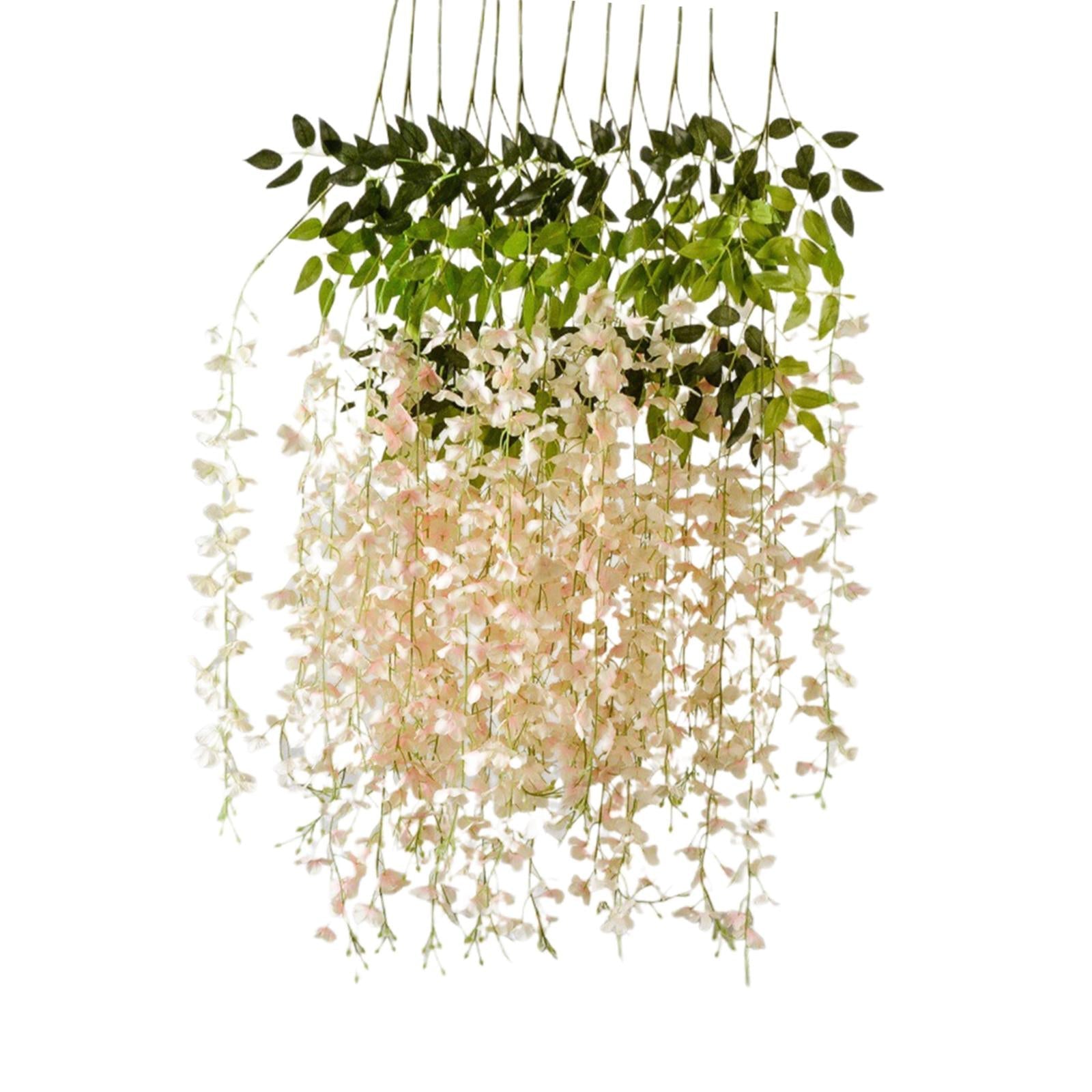 12x Artificial Wisteria Garland Arch Simulation Flower for Wedding Wall Light Pink