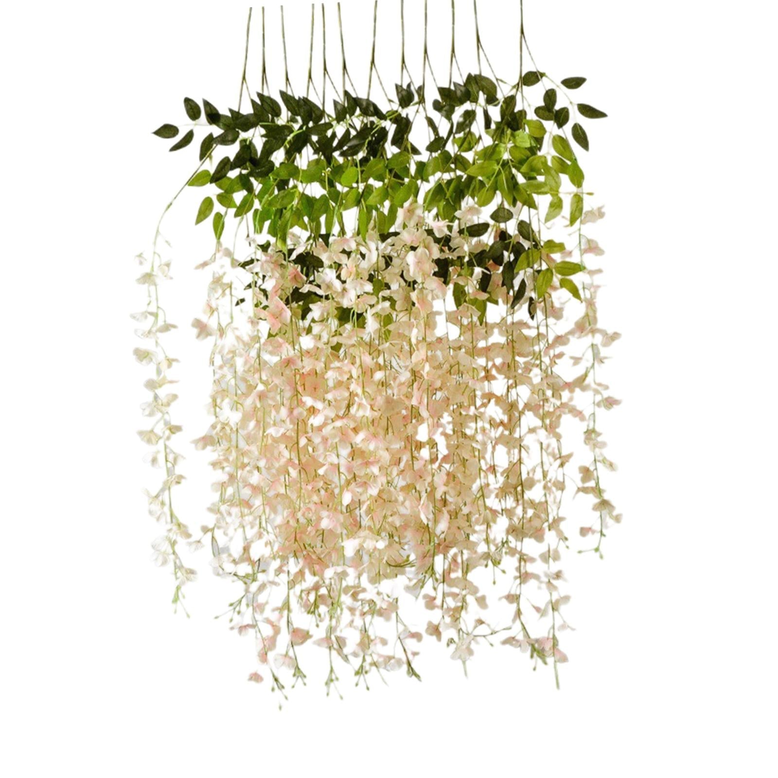 12x Artificial Wisteria Garland Arch Simulation Flower for Wedding Wall Light Pink