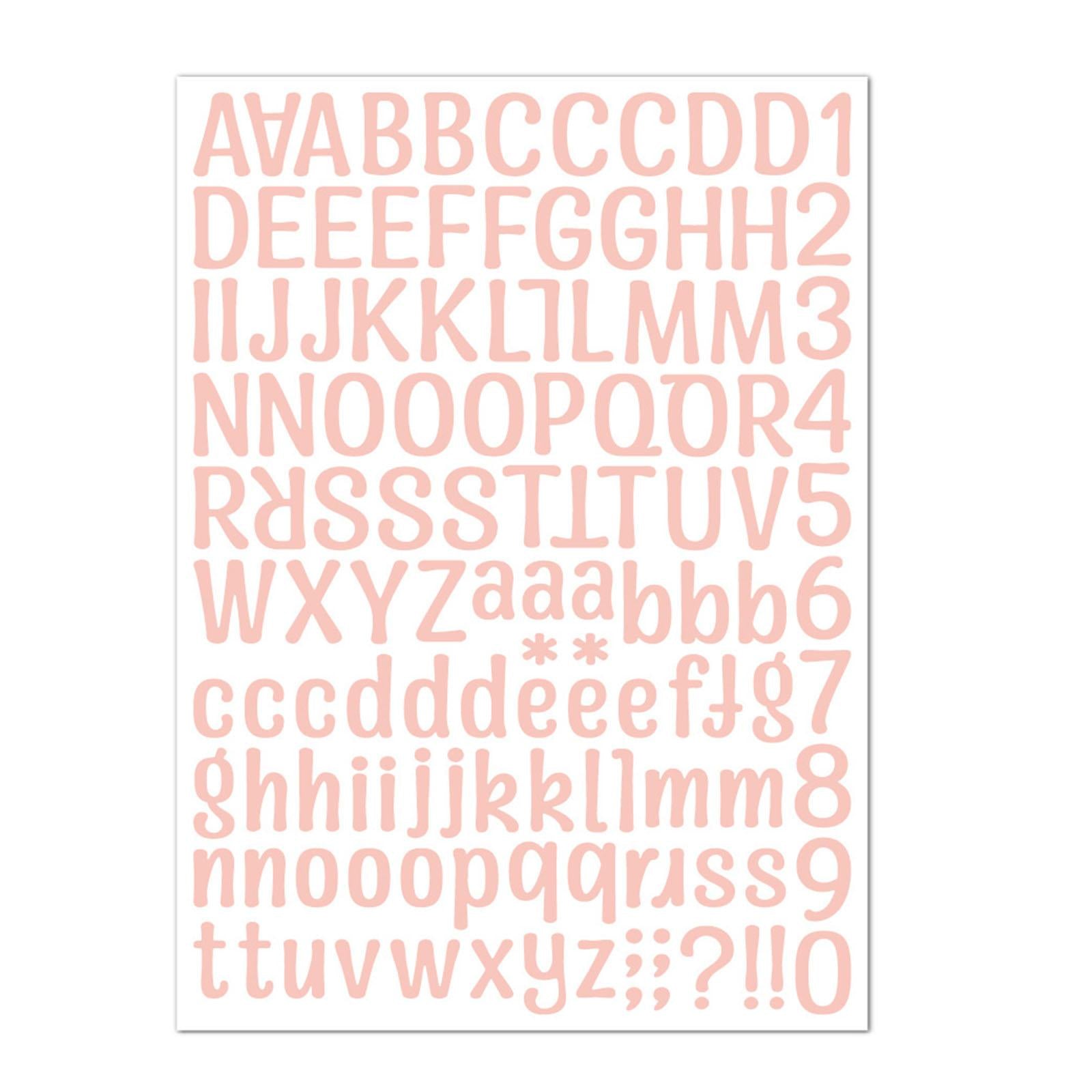 12Pcs Colorful Vinyl Letter Number Stickers Decals Labels DIY for Kitchen