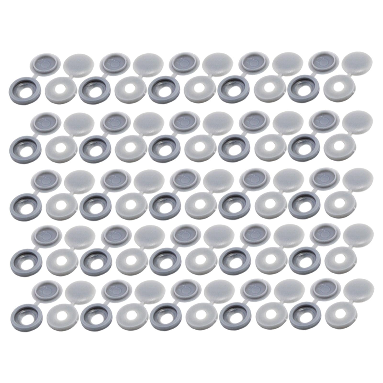 100 Pieces Screw Covers, Practical Screws Caps for Replacement Tools Yard Grey