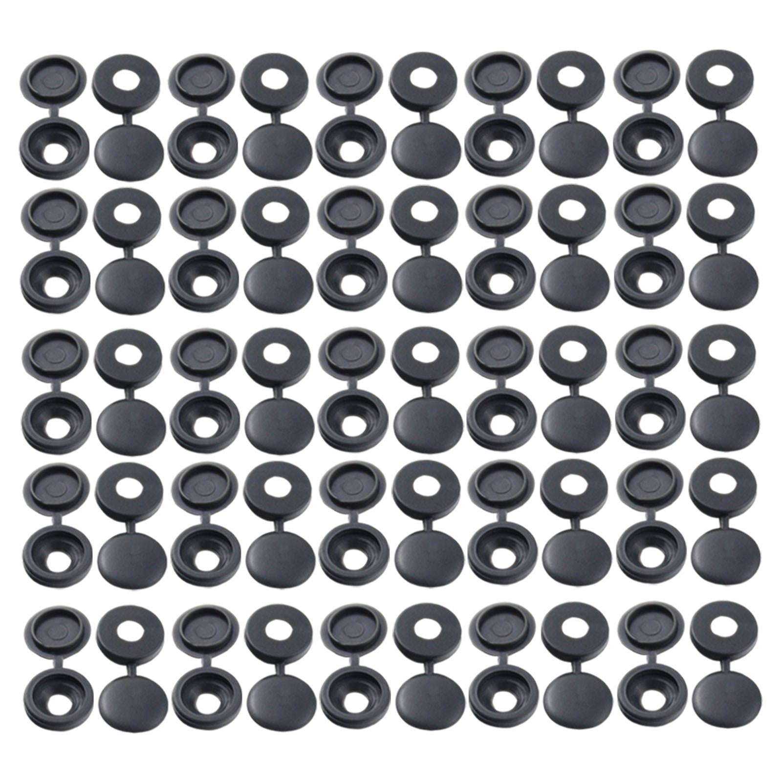 100 Pieces Screw Covers, Practical Screws Caps for Replacement Tools Yard Dark Grey