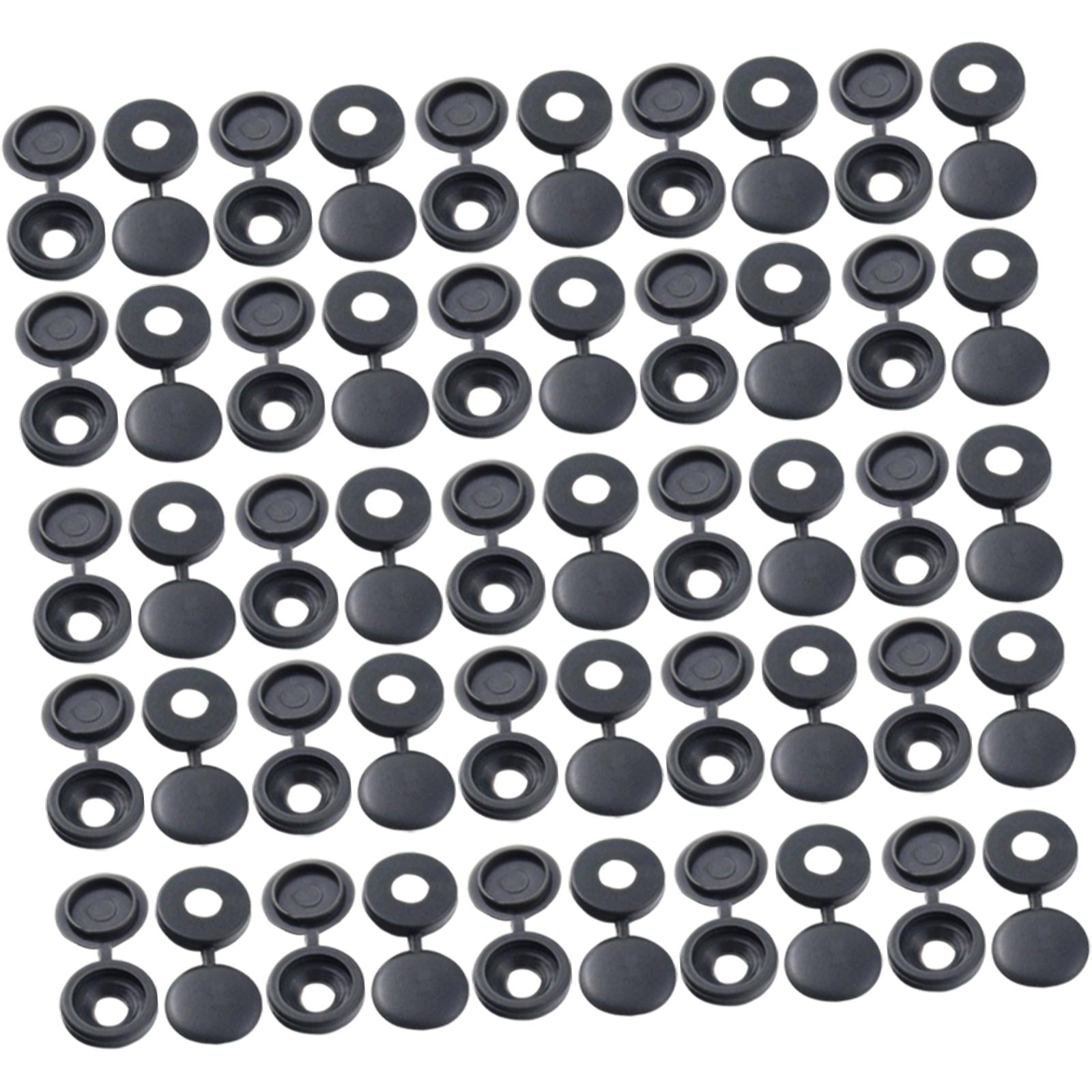 100 Pieces Screw Covers, Practical Screws Caps for Replacement Tools Yard Dark Grey