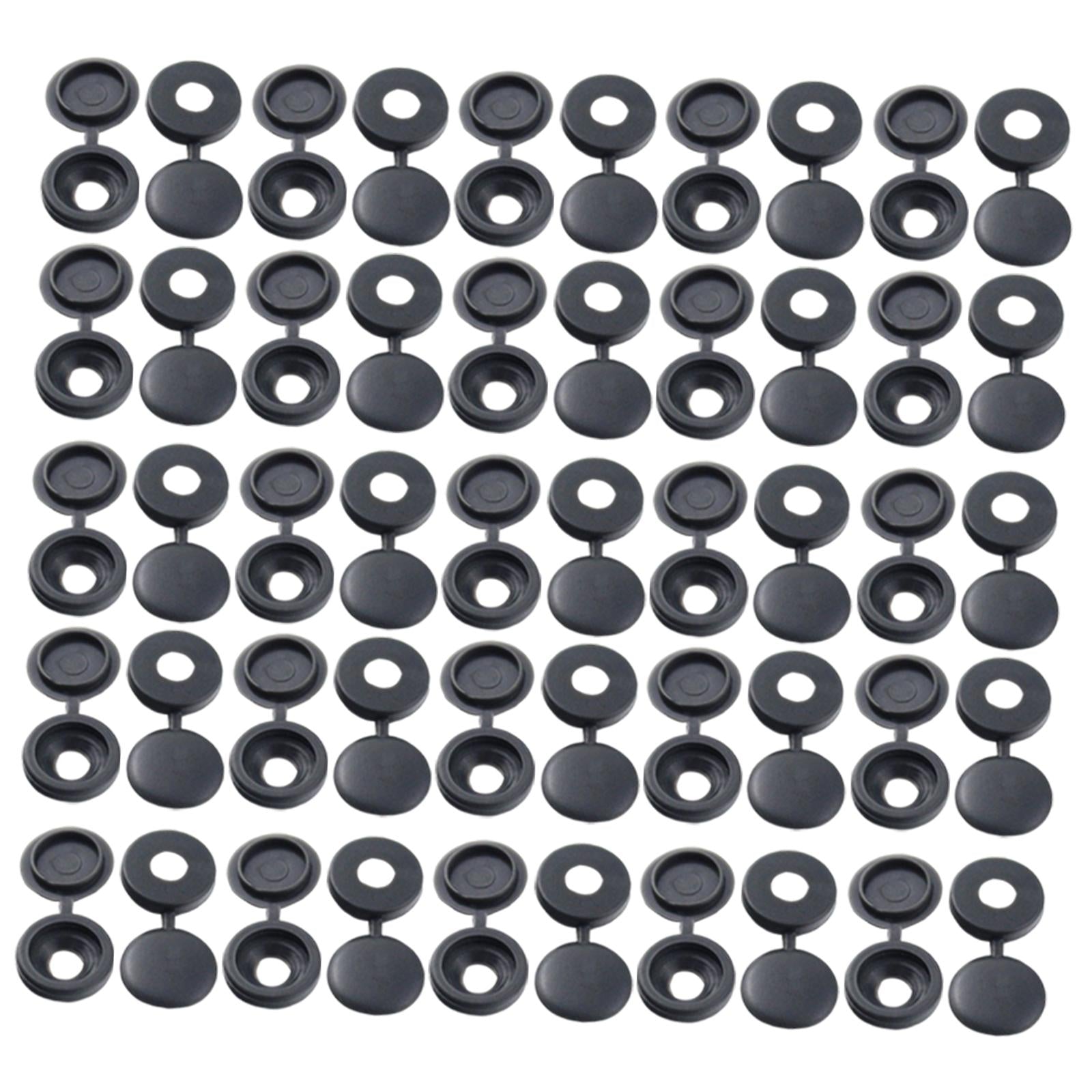 100 Pieces Screw Covers, Practical Screws Caps for Replacement Tools Yard Dark Grey