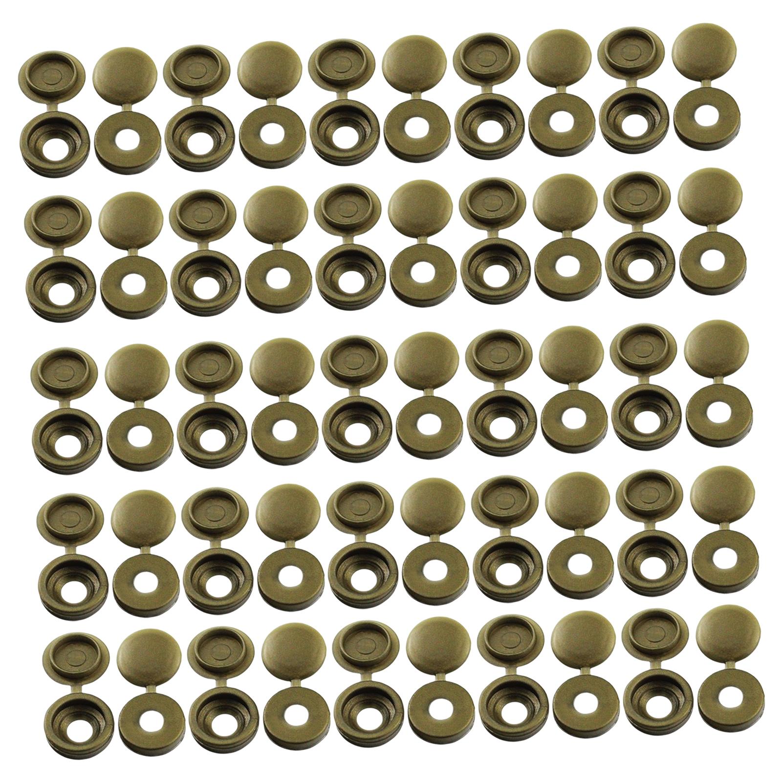100 Pieces Screw Covers, Practical Screws Caps for Replacement Tools Yard Mocha Gold
