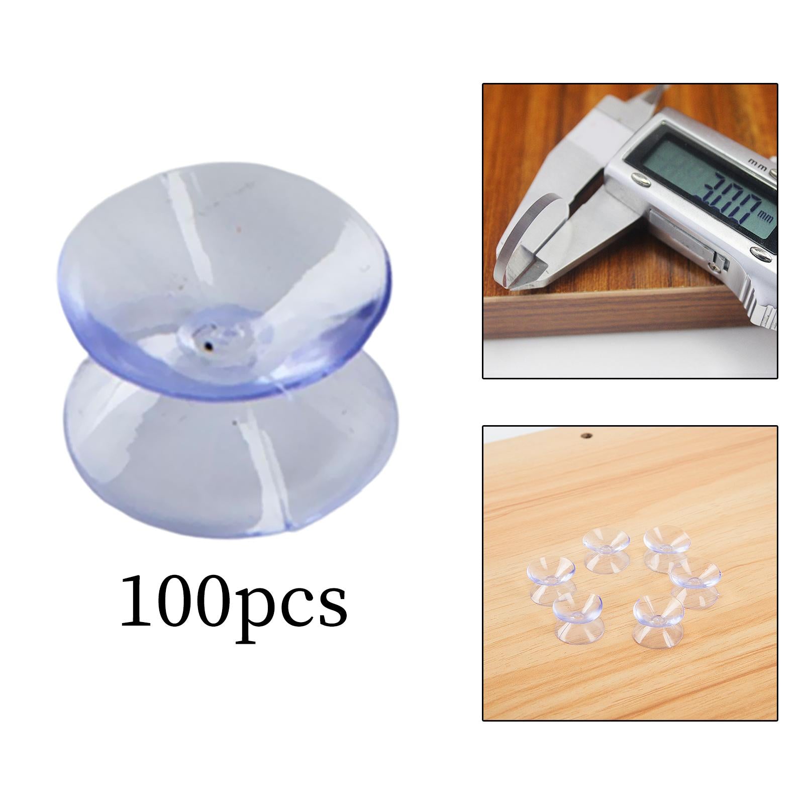 100 Pieces Double Sided Suction Cup Sucker Pad for Table Top Furniture 35mm