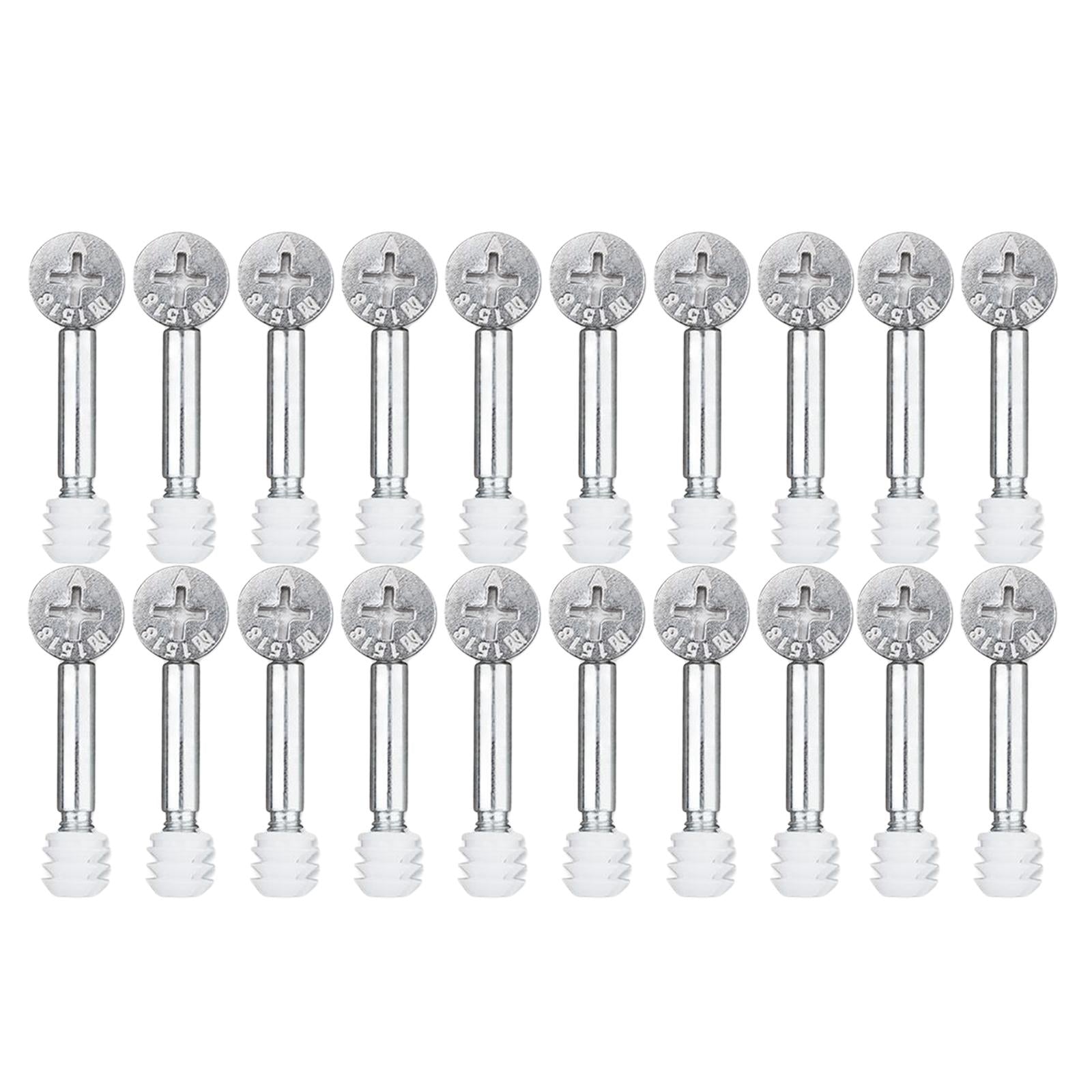 20 Sets Furniture Connecting Cam Fitting with Dowel Pre inserted Nut 3 in 1