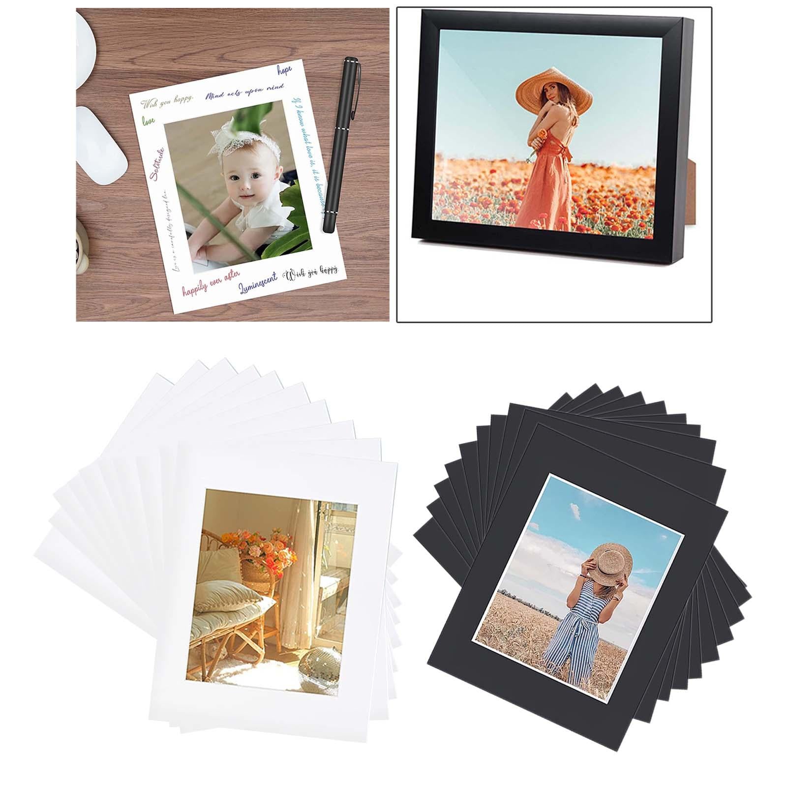 10Pc Pre Cut Mat Board Show Kit Picture Mats 11x14 for 8.5x11 Photo White"