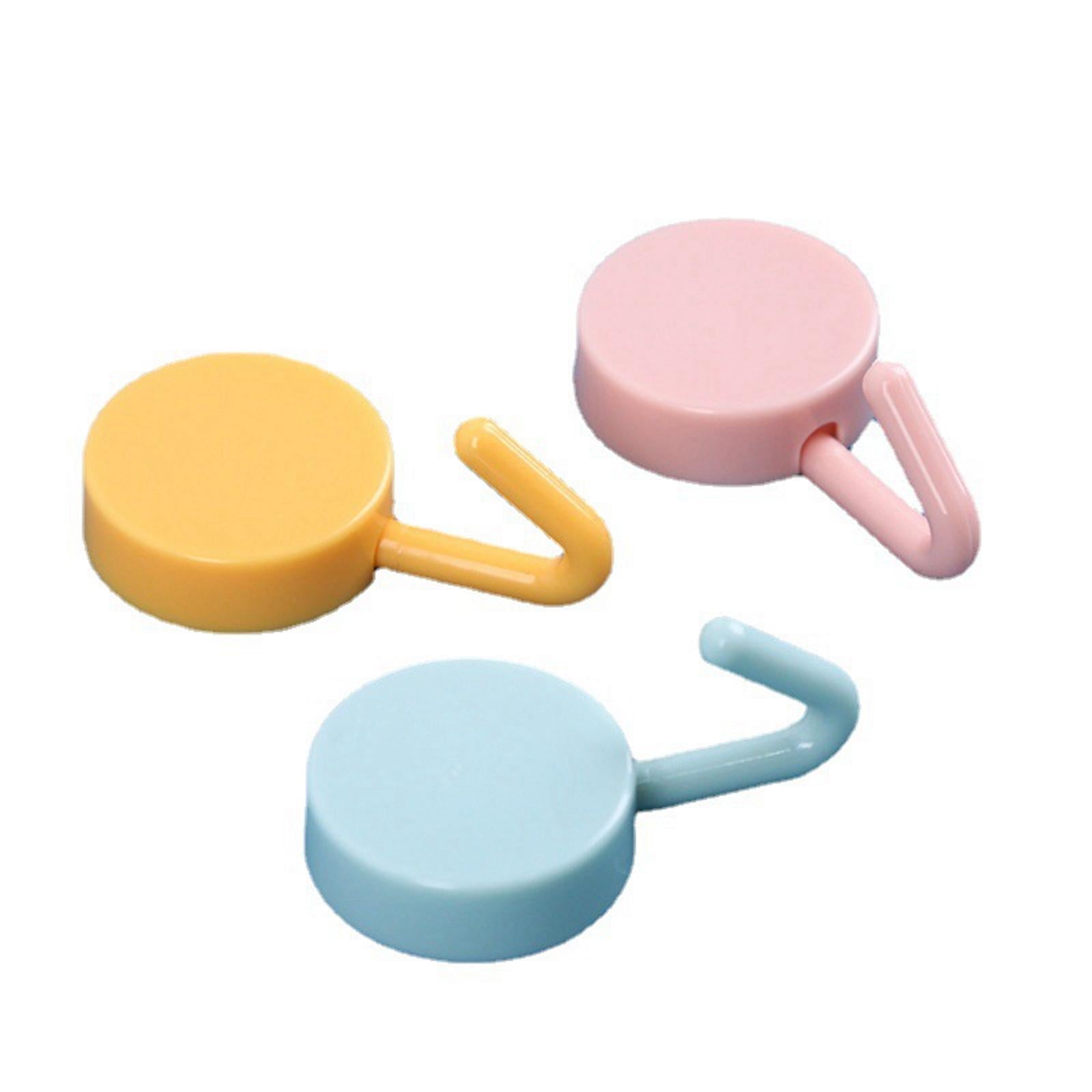 10Pcs Self Adhesive Hooks Waterproof Sticky Wall Hooks Pink Wine Red