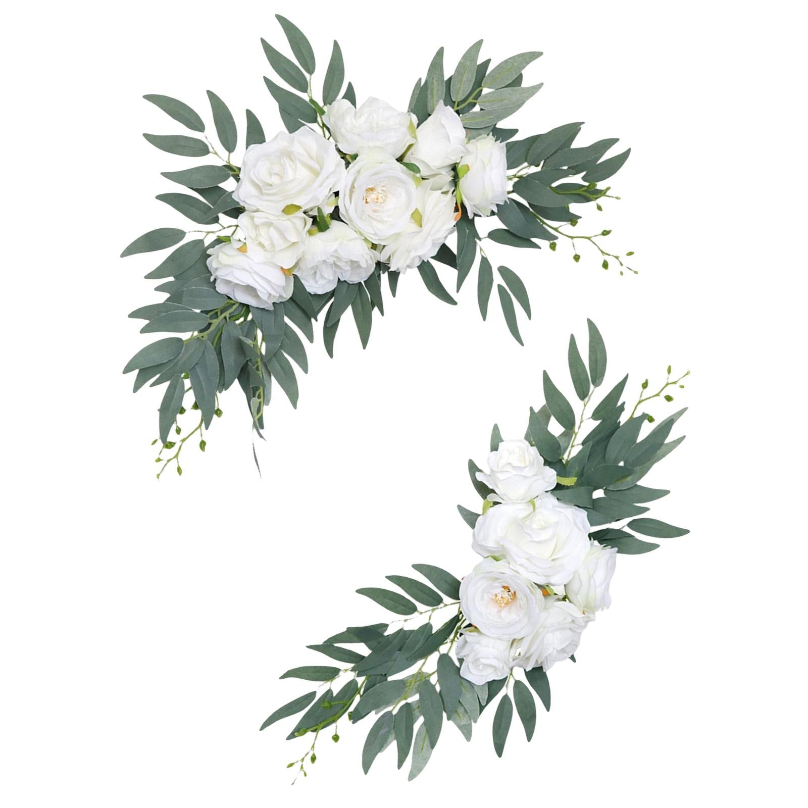 2Pcs Wedding Arch Flowers Swag Rustic Centerpiece for Home Arbor Decor