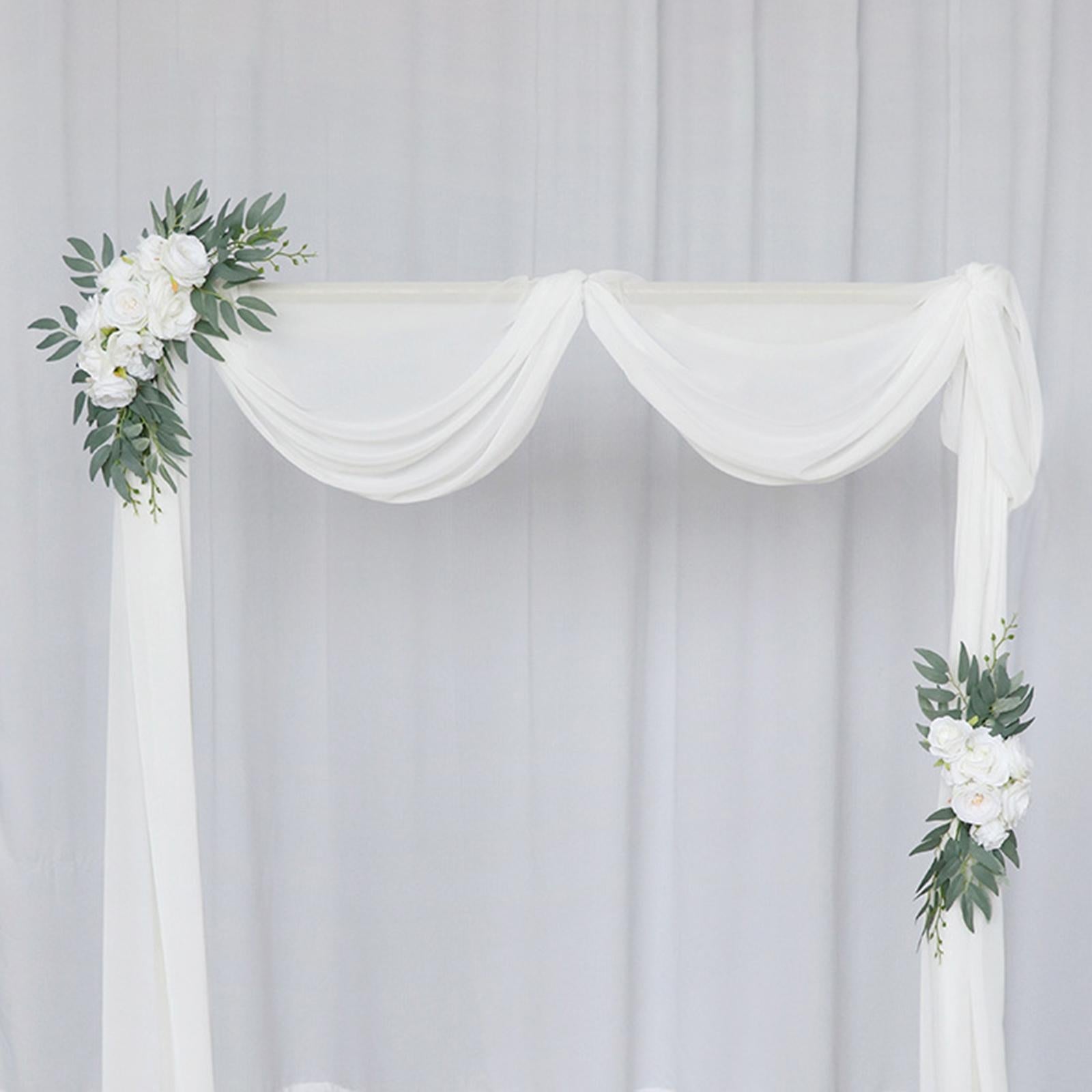 2Pcs Wedding Arch Flowers Swag Rustic Centerpiece for Home Arbor Decor