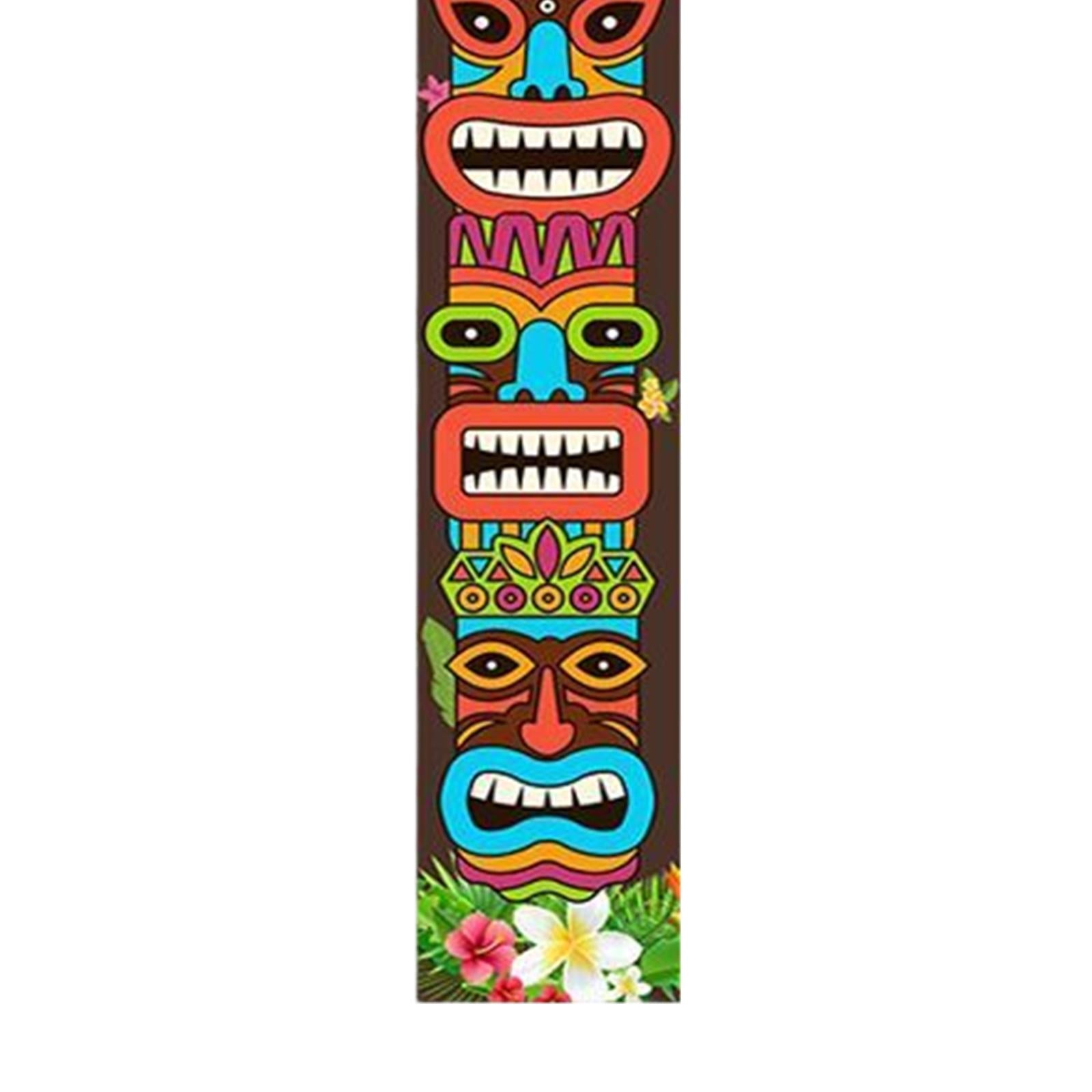 2Pack Banner Totem Selfie Scene for Hawaiian Luau Jungle Background Outdoor