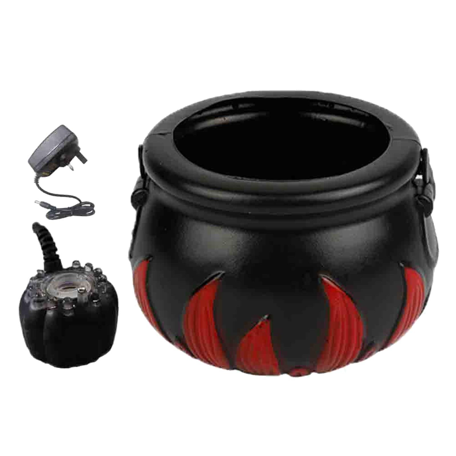 12 LED Halloween Witch Pot Smoke Fog Machine DIY Home Decor Party Decor