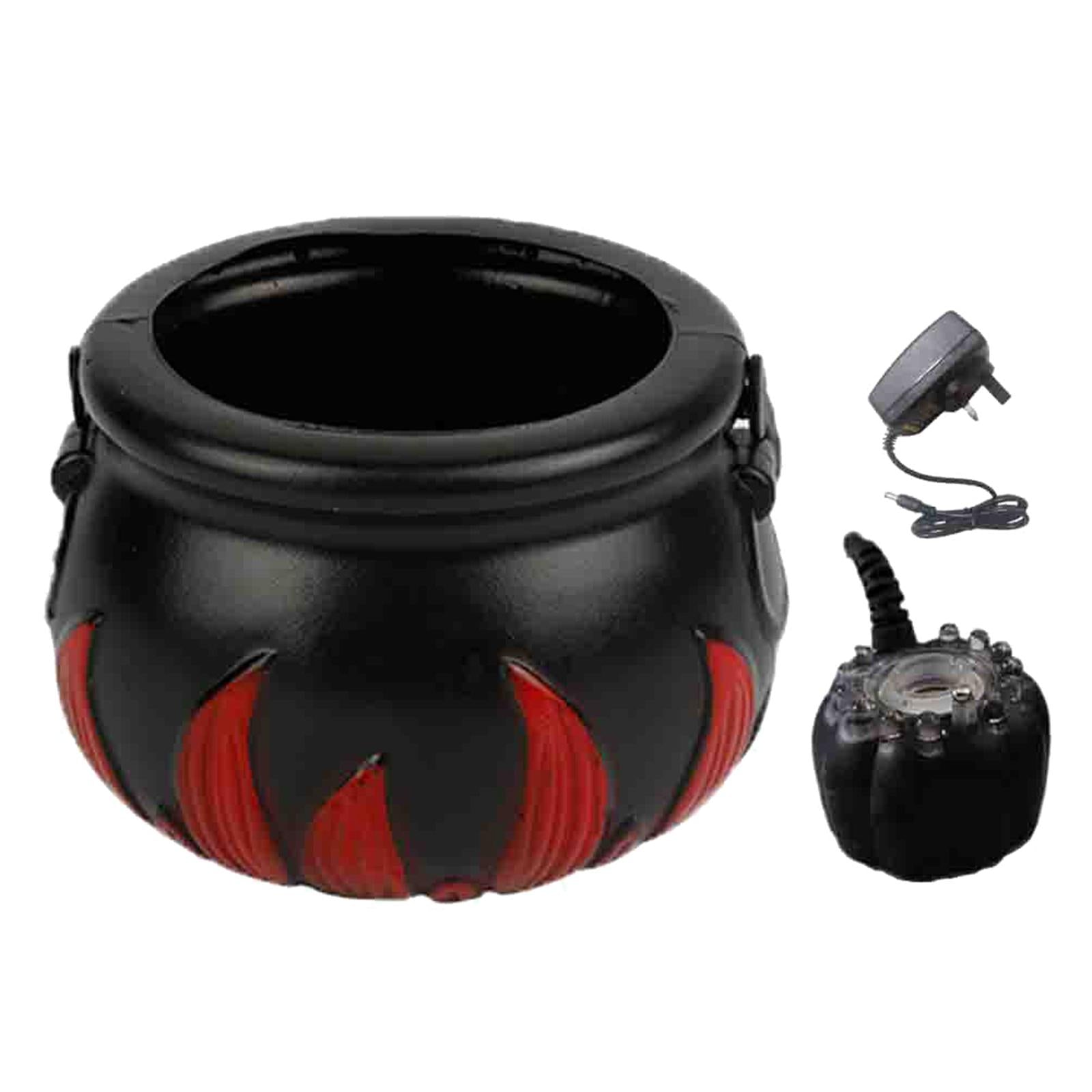 12 LED Halloween Witch Pot Smoke Fog Machine DIY Home Decor Party Decor