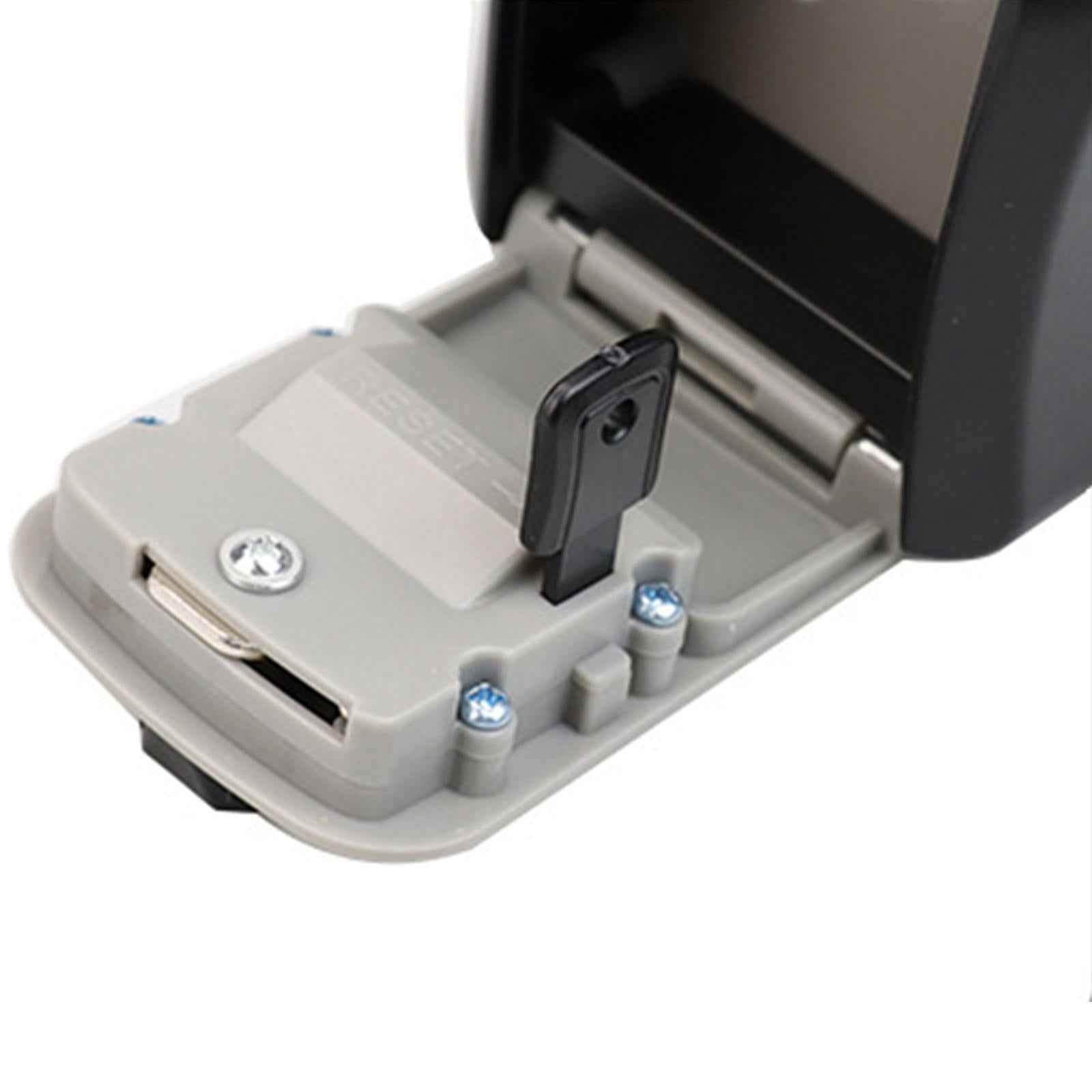 Outdoor Key Storage Lock Box 4 Digit Wall Mounted for Garden Indoor Home Gray