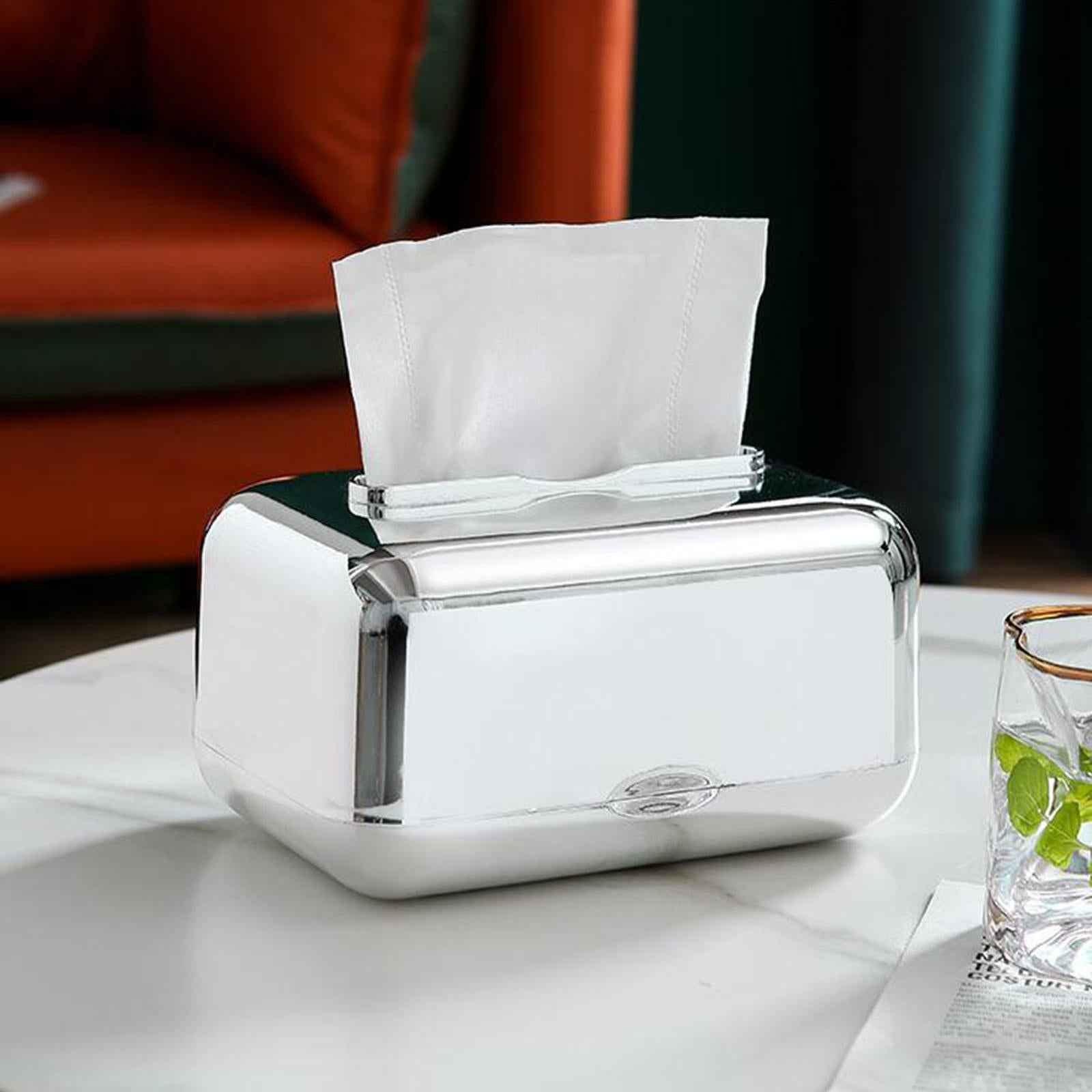 ARC Corners Tissue Box Napkin Holder Multifunctional Container Silver