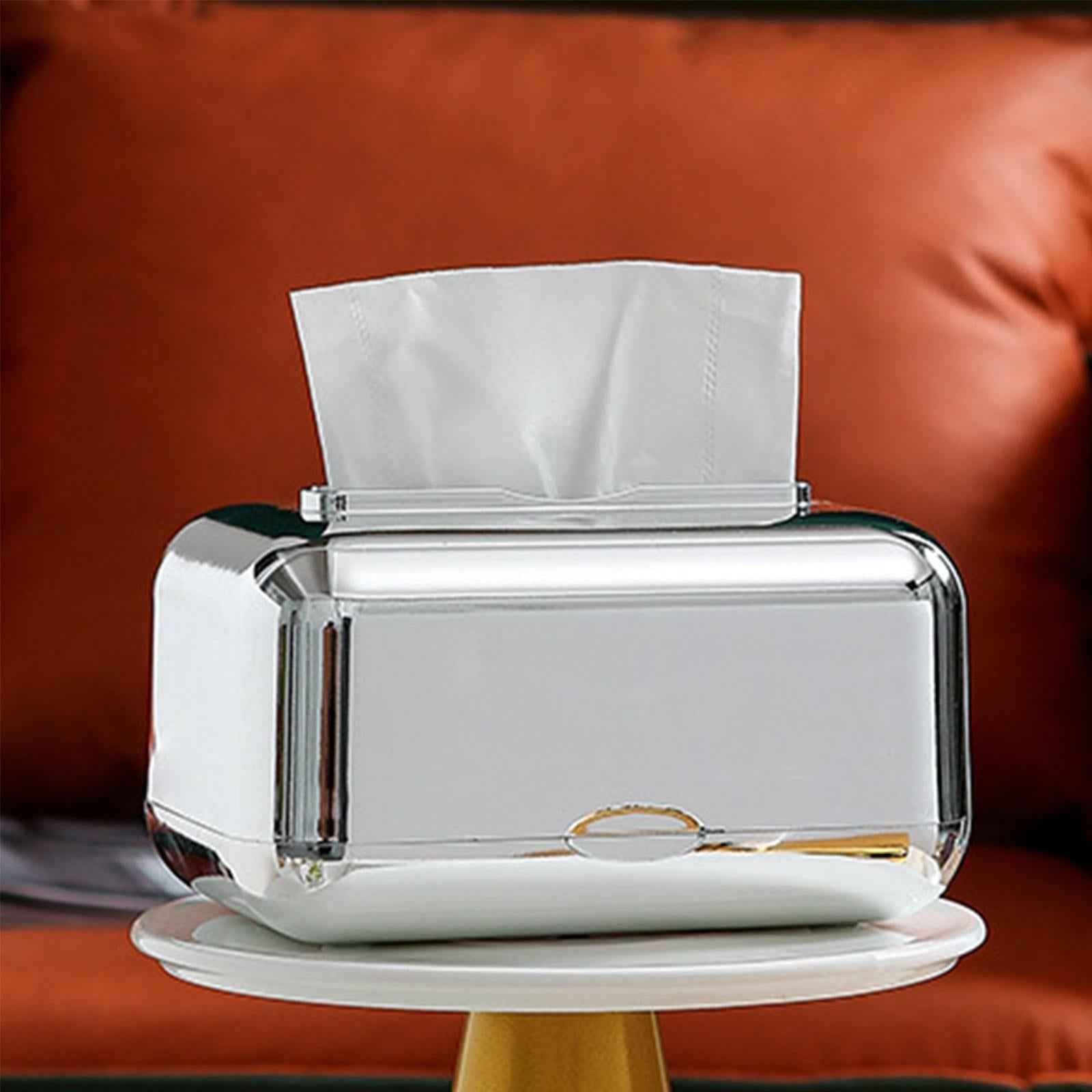 ARC Corners Tissue Box Napkin Holder Multifunctional Container Silver