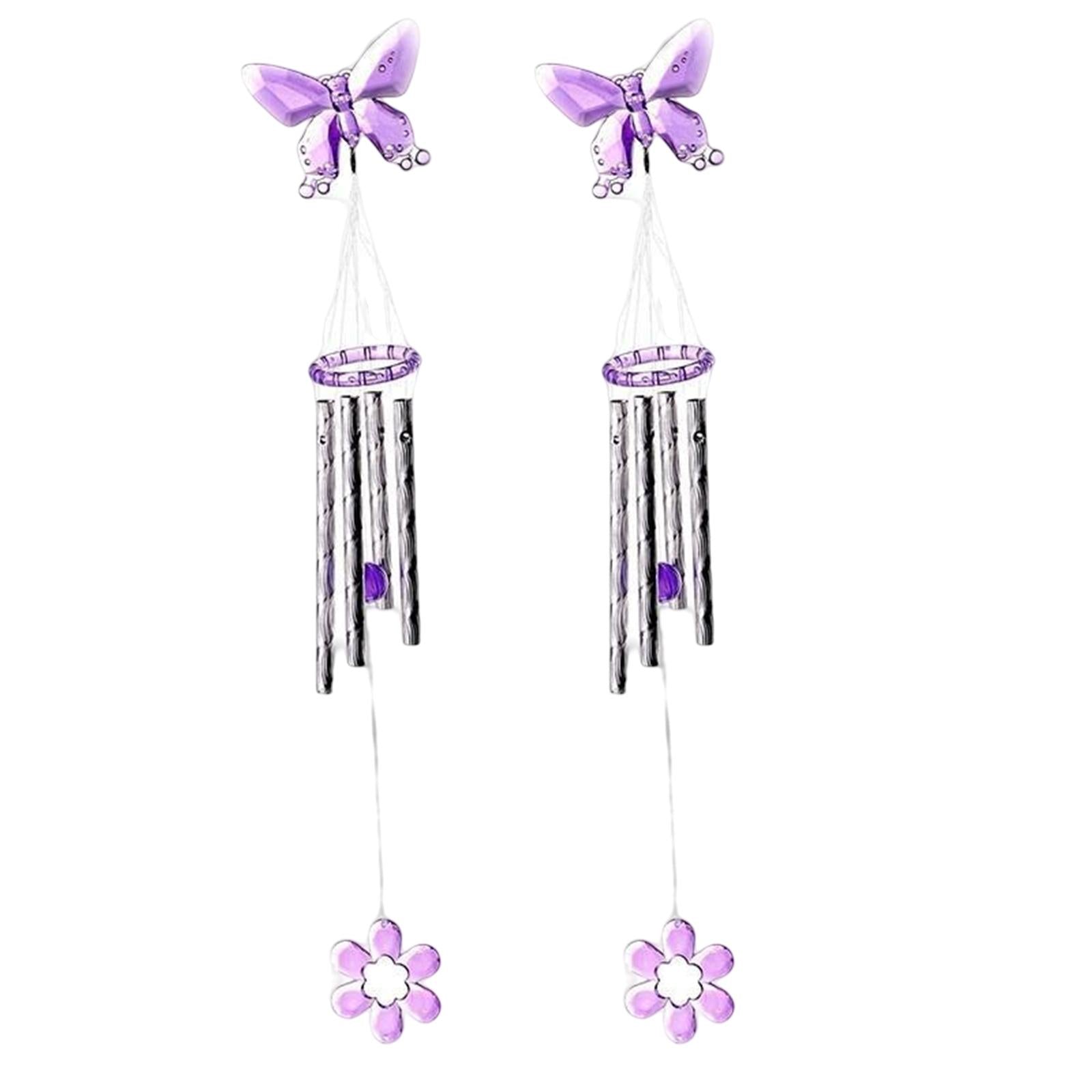 2Pcs 16inch Windchimes Props Decorative Wind Chimes for Outdoor Home Window