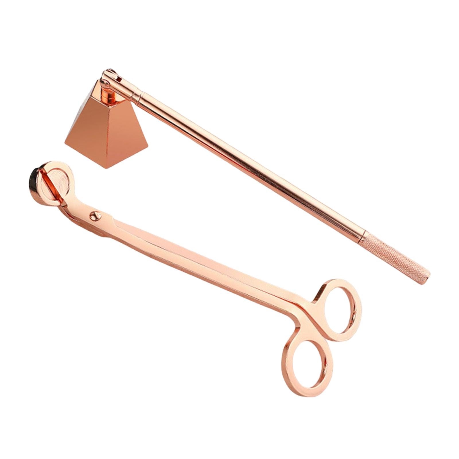 2 in 1 Candle Snuffer Wick Trimmer Cutter Stainless Steel Home Decor Rose Gold