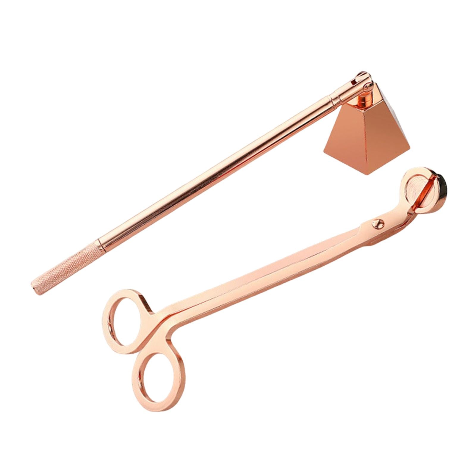 2 in 1 Candle Snuffer Wick Trimmer Cutter Stainless Steel Home Decor Rose Gold