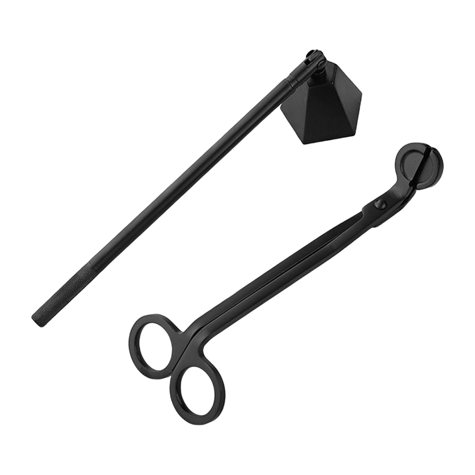 2 in 1 Candle Snuffer Wick Trimmer Cutter Stainless Steel Home Decor Black