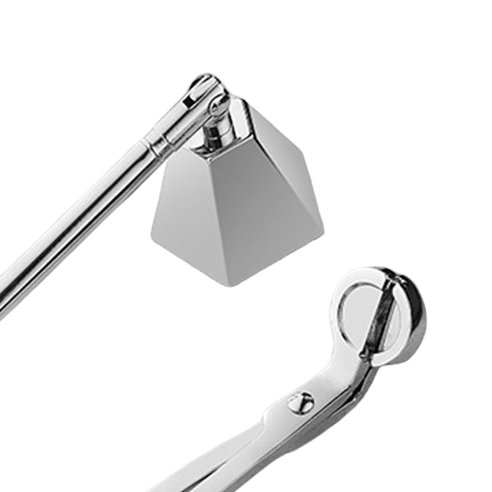 2 in 1 Candle Snuffer Wick Trimmer Cutter Stainless Steel Home Decor Silver