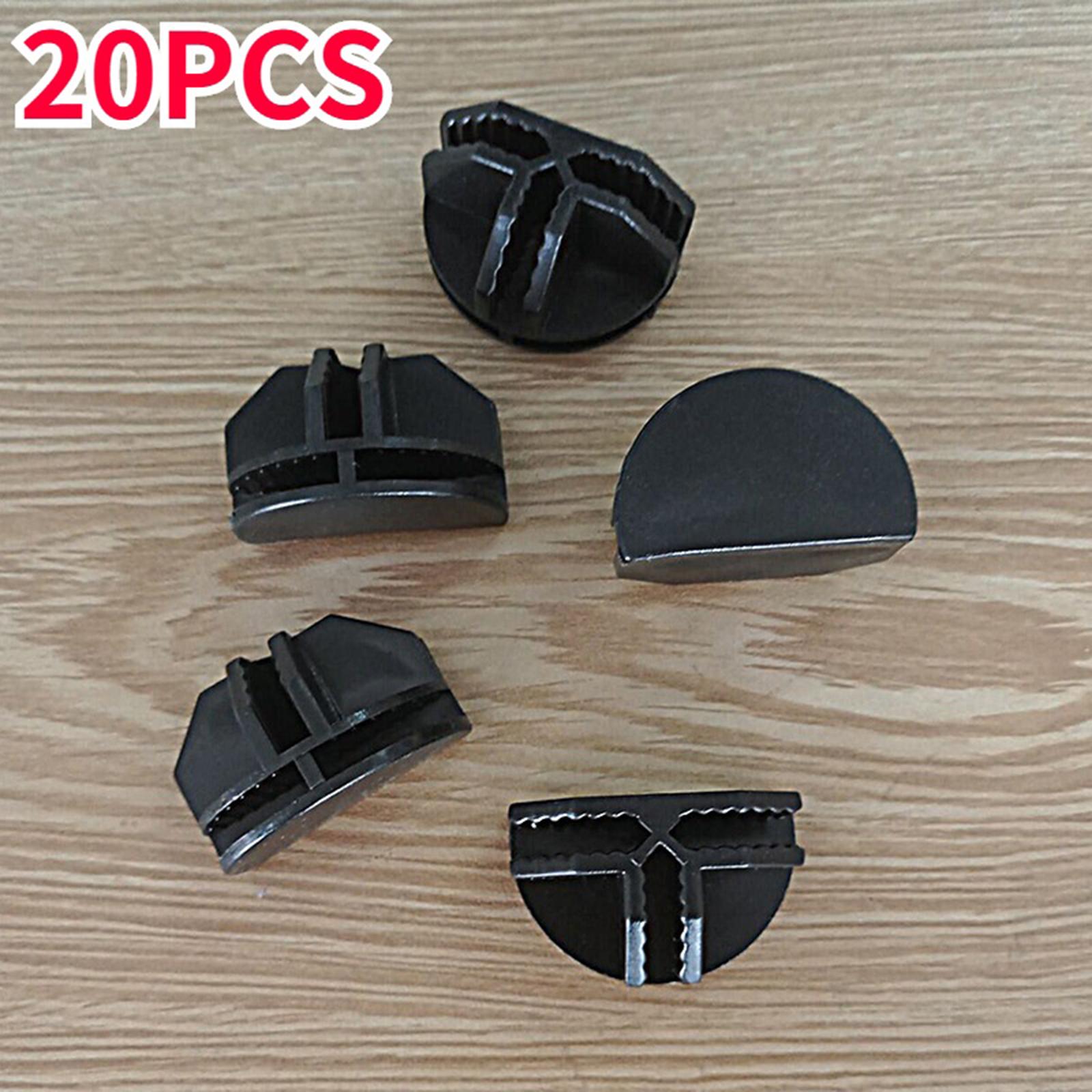 20x Wire Cube Connectors Repair Parts Grid Connectors Grid for Modular Organizer Black Semi Circle