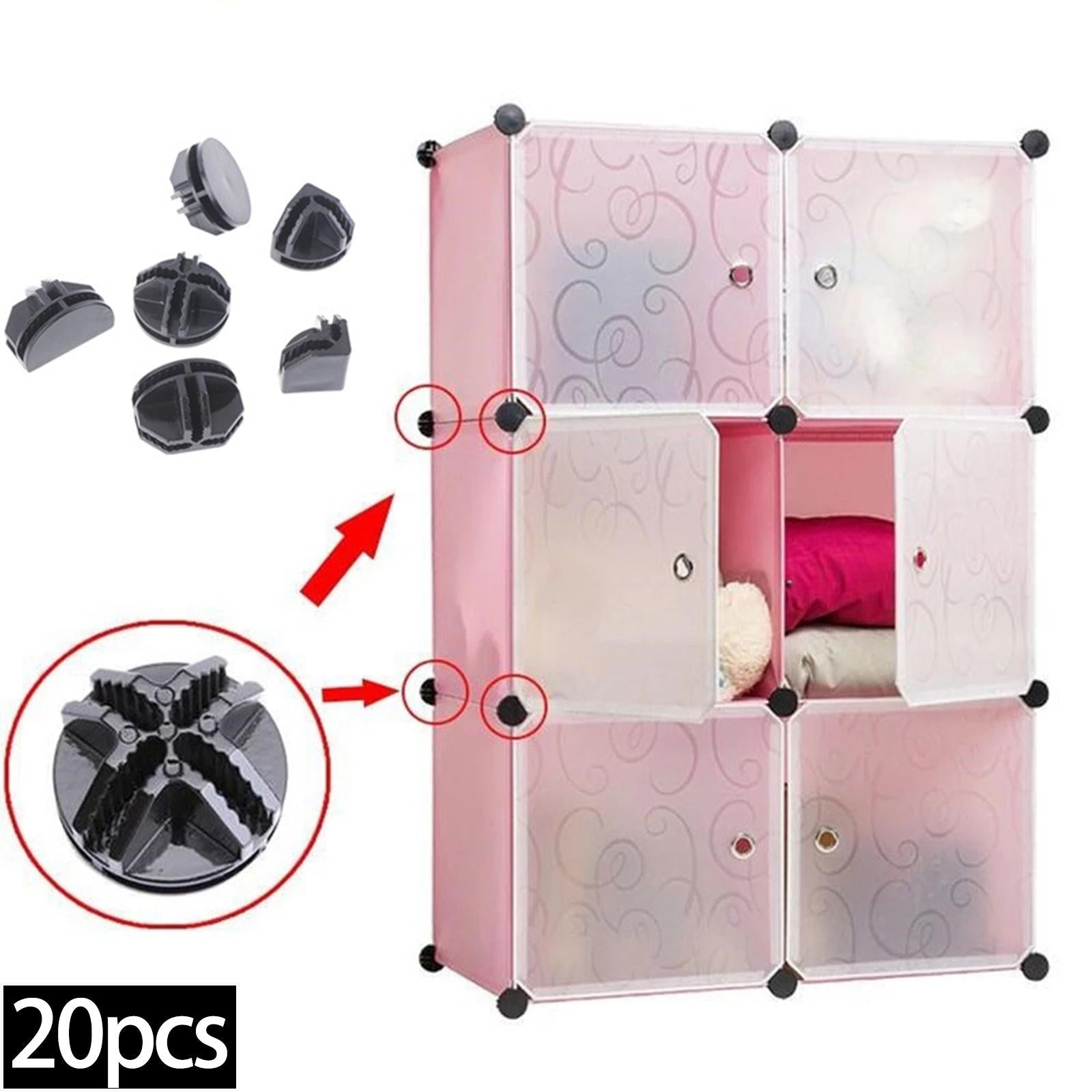 20x Wire Cube Connectors Repair Parts Grid Connectors Grid for Modular Organizer Black Round