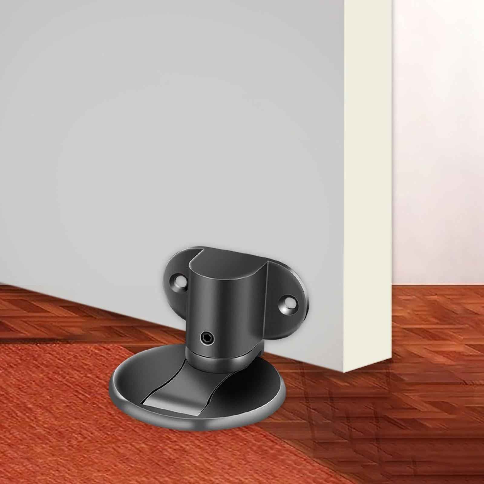 Magnetic Door Stopper Door Stop Adjustable Height Bathroom Fitting Screw Black Gray