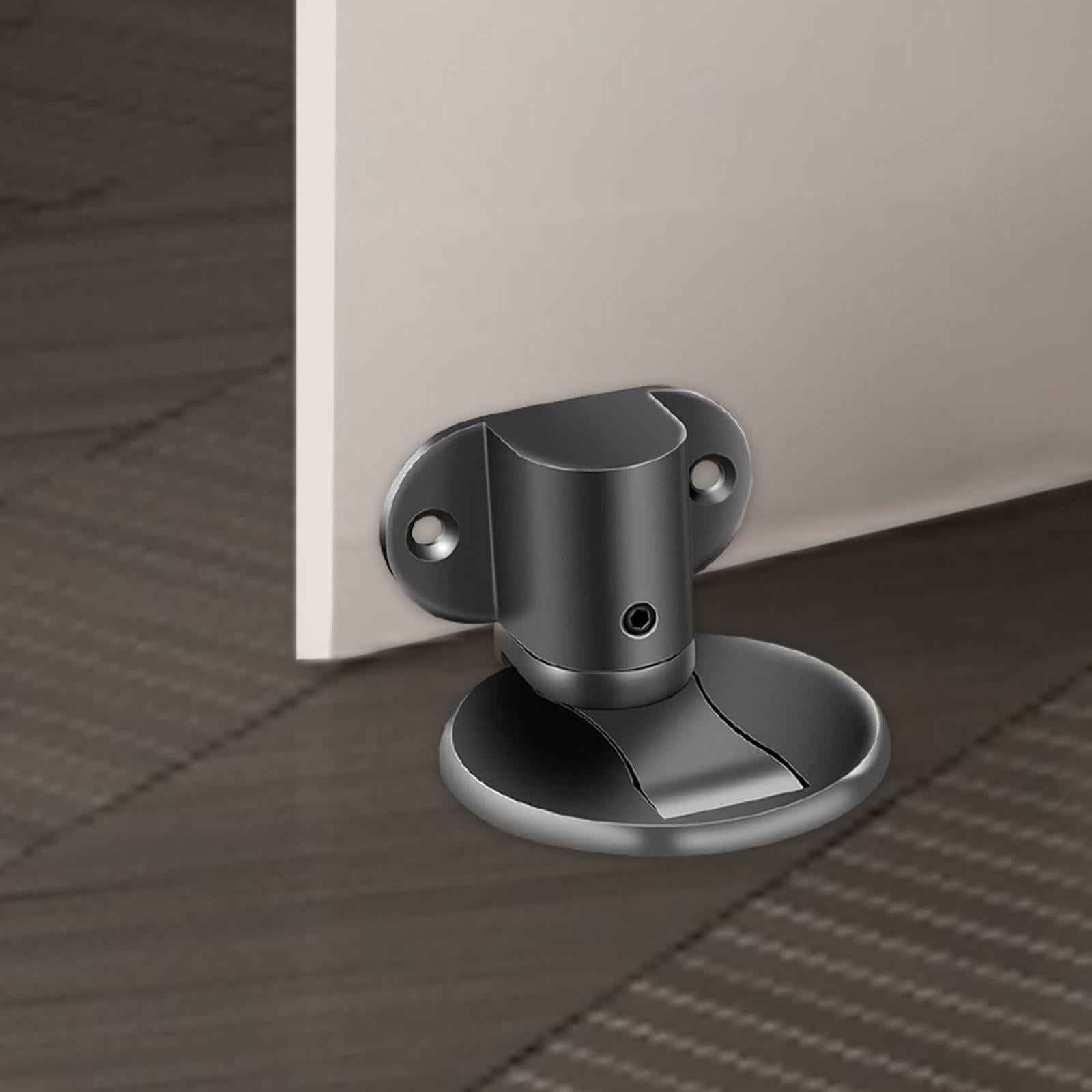 Magnetic Door Stopper Door Stop Adjustable Height Bathroom Fitting Screw Black Gray