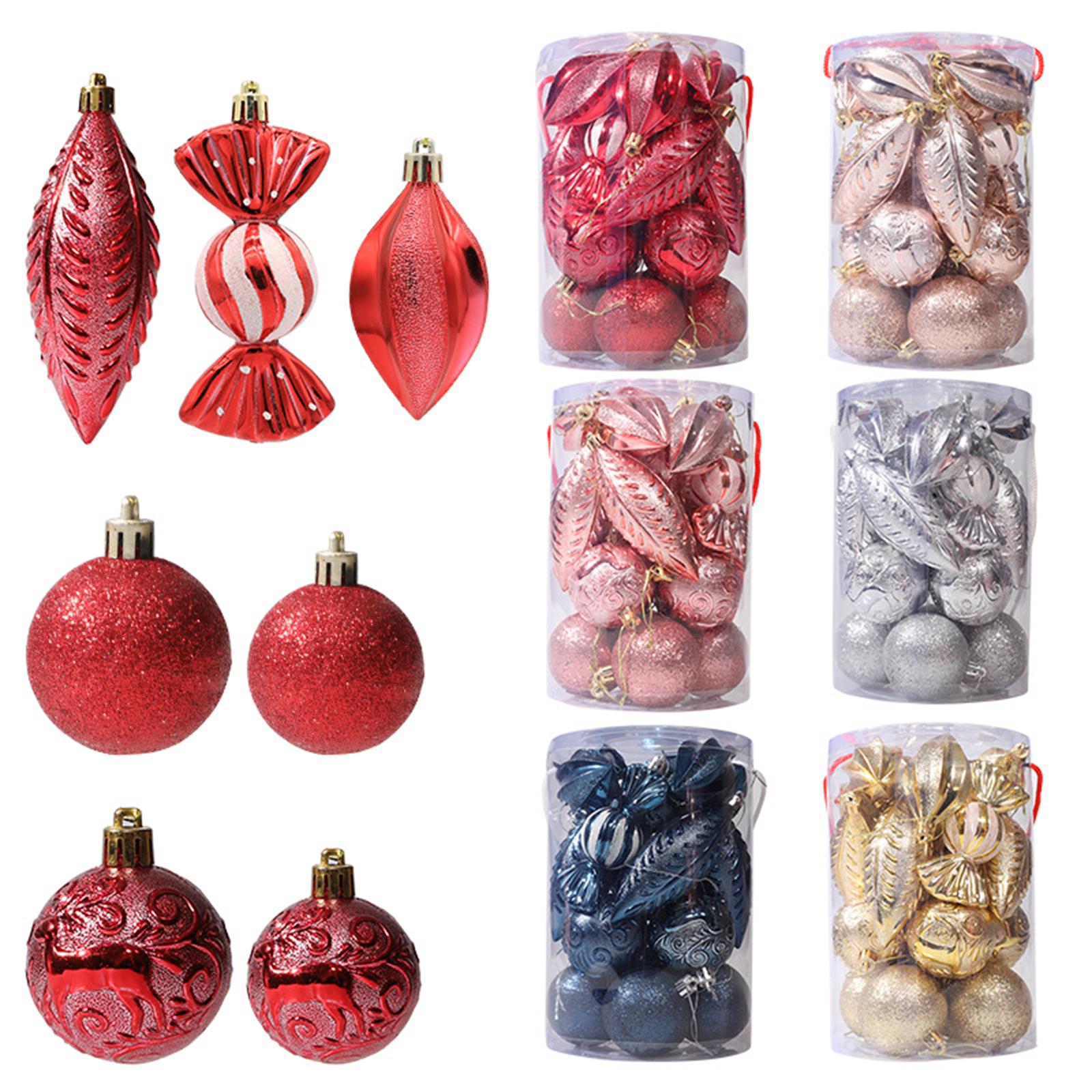 21 Pieces Christmas Balls Ornaments Baubles for Indoor Party Anniversary Gold