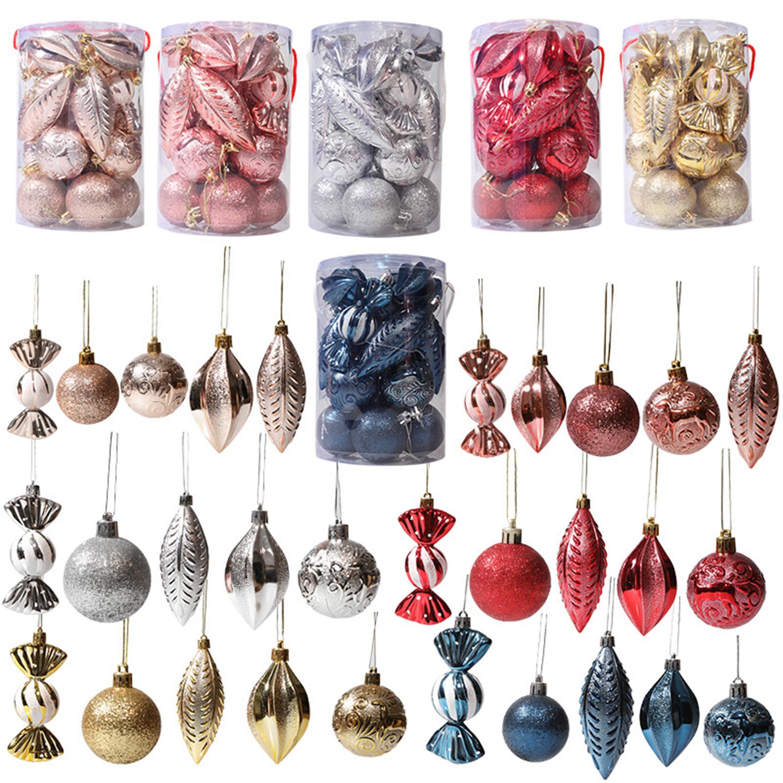 21 Pieces Christmas Balls Ornaments Baubles for Indoor Party Anniversary Gold